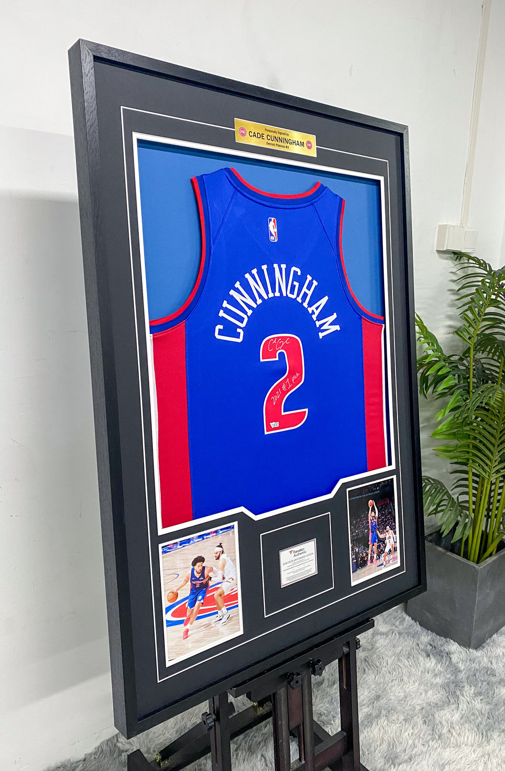 Cade Cunningham Detroit Pistons Autographed Jersey Framing Sentimental Item