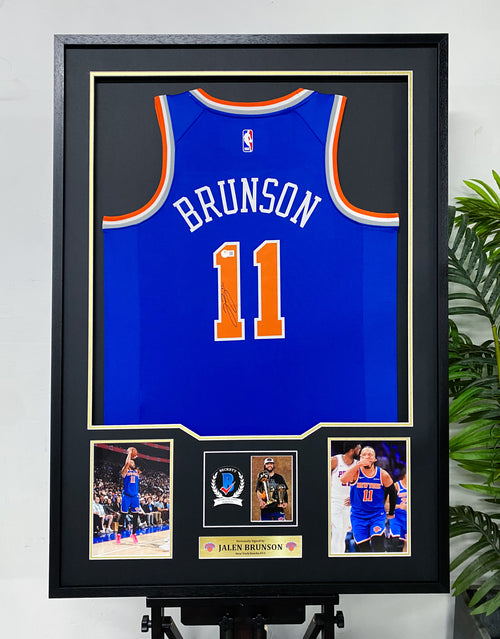 Jalen Brunson New York Knicks #11 Jersey Framed