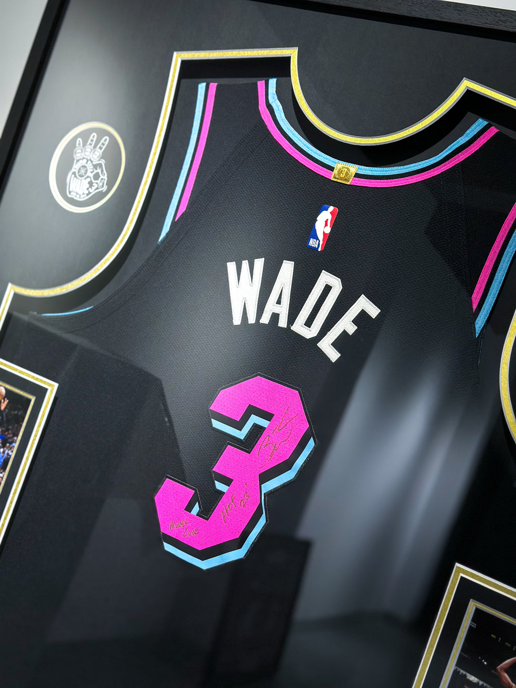 Dwyane Wade Miami Heat Autographed Jersey Custom Framing