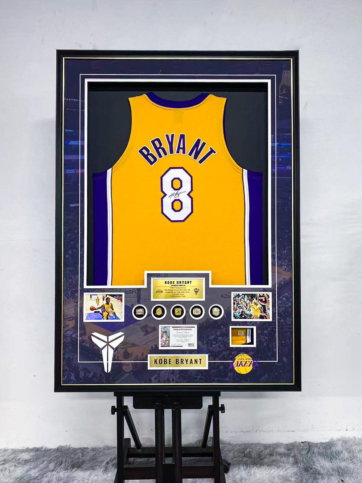 Kobe Bryant Los Angeles Lakers Signed Jersey Framed