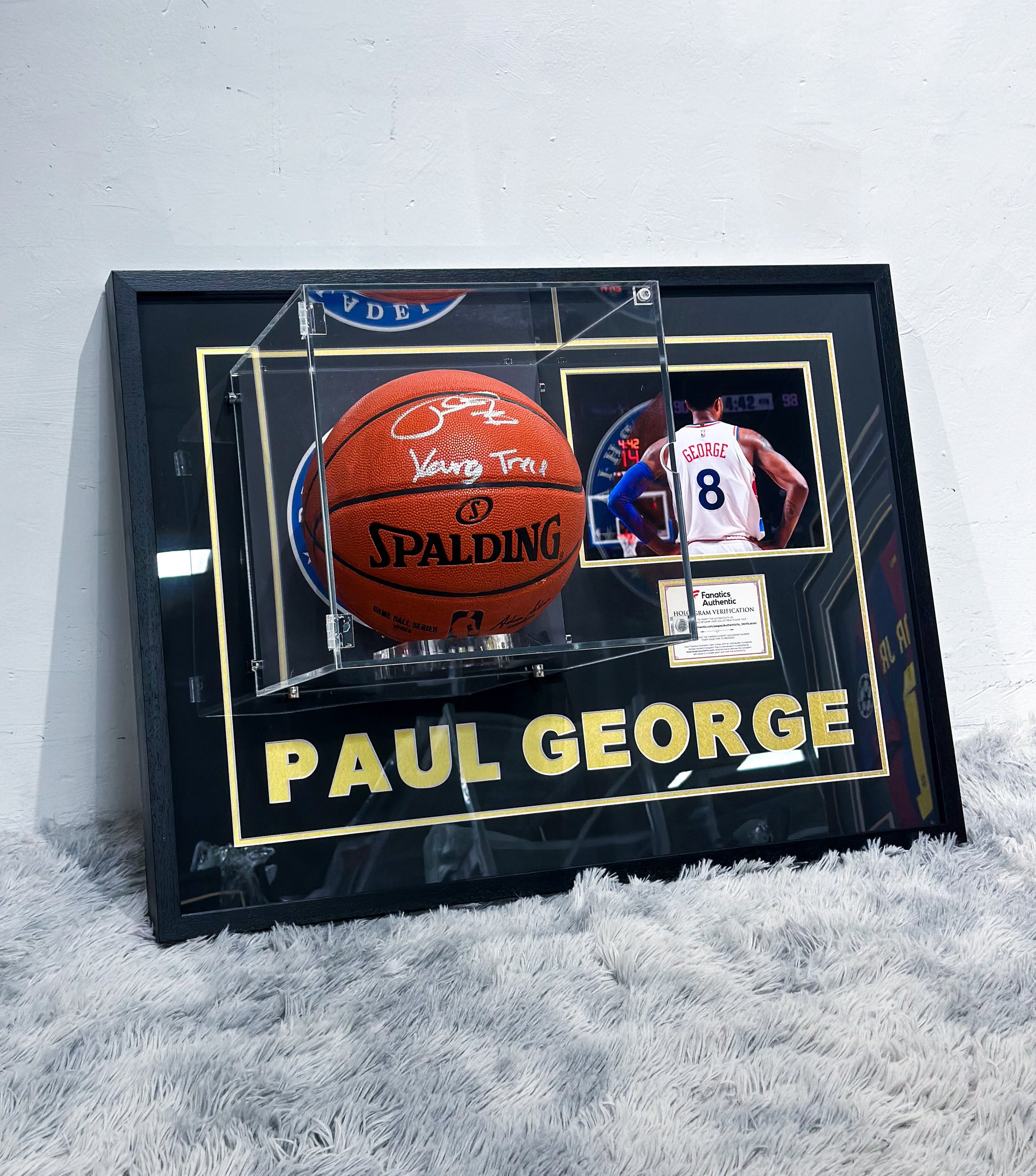 Paul George Signed Basketball Display Case Fanatics Certified
