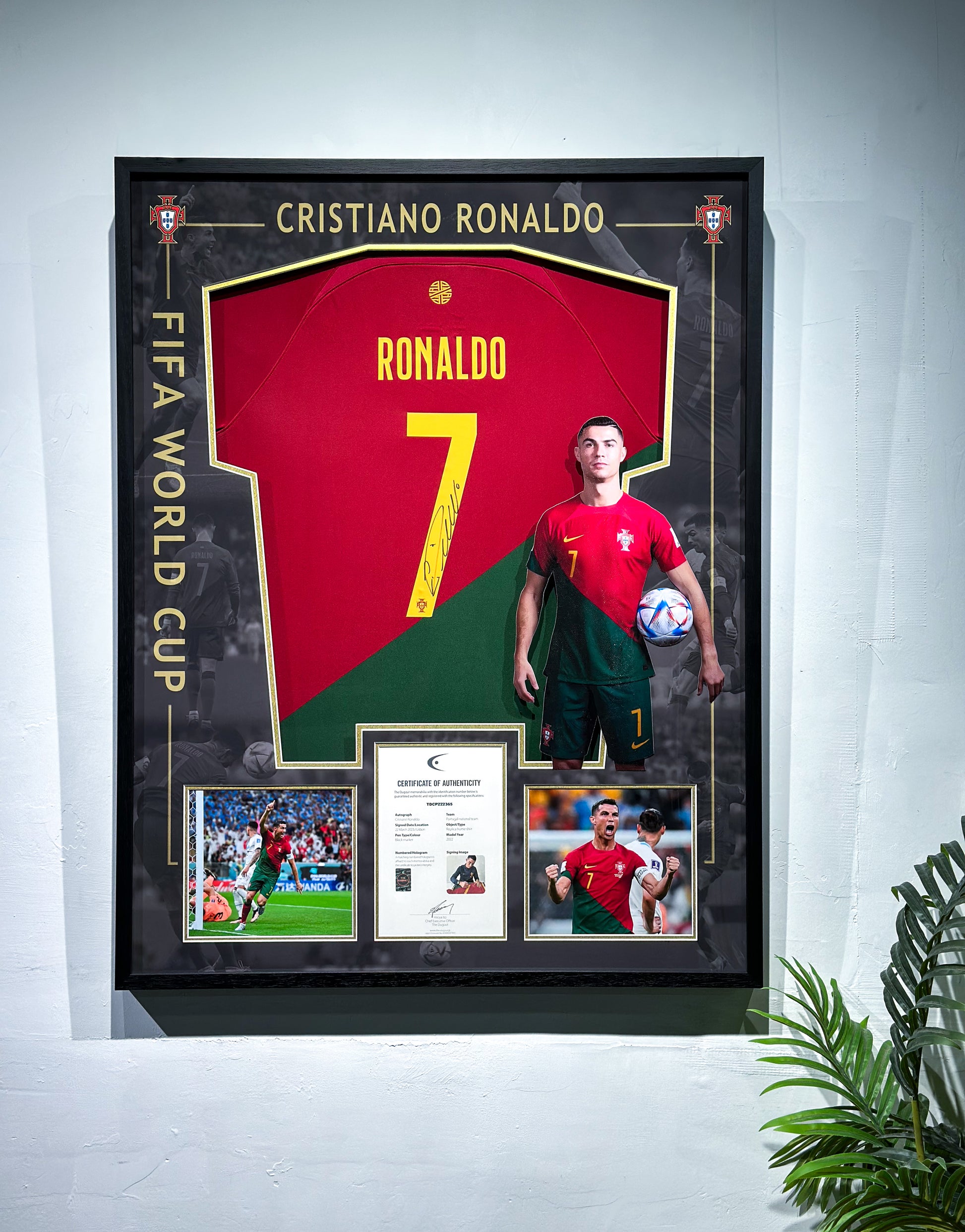 Cristiano Ronaldo Portugal National Team Jersey Framing | Bespoke Autograph Memorabilia Display