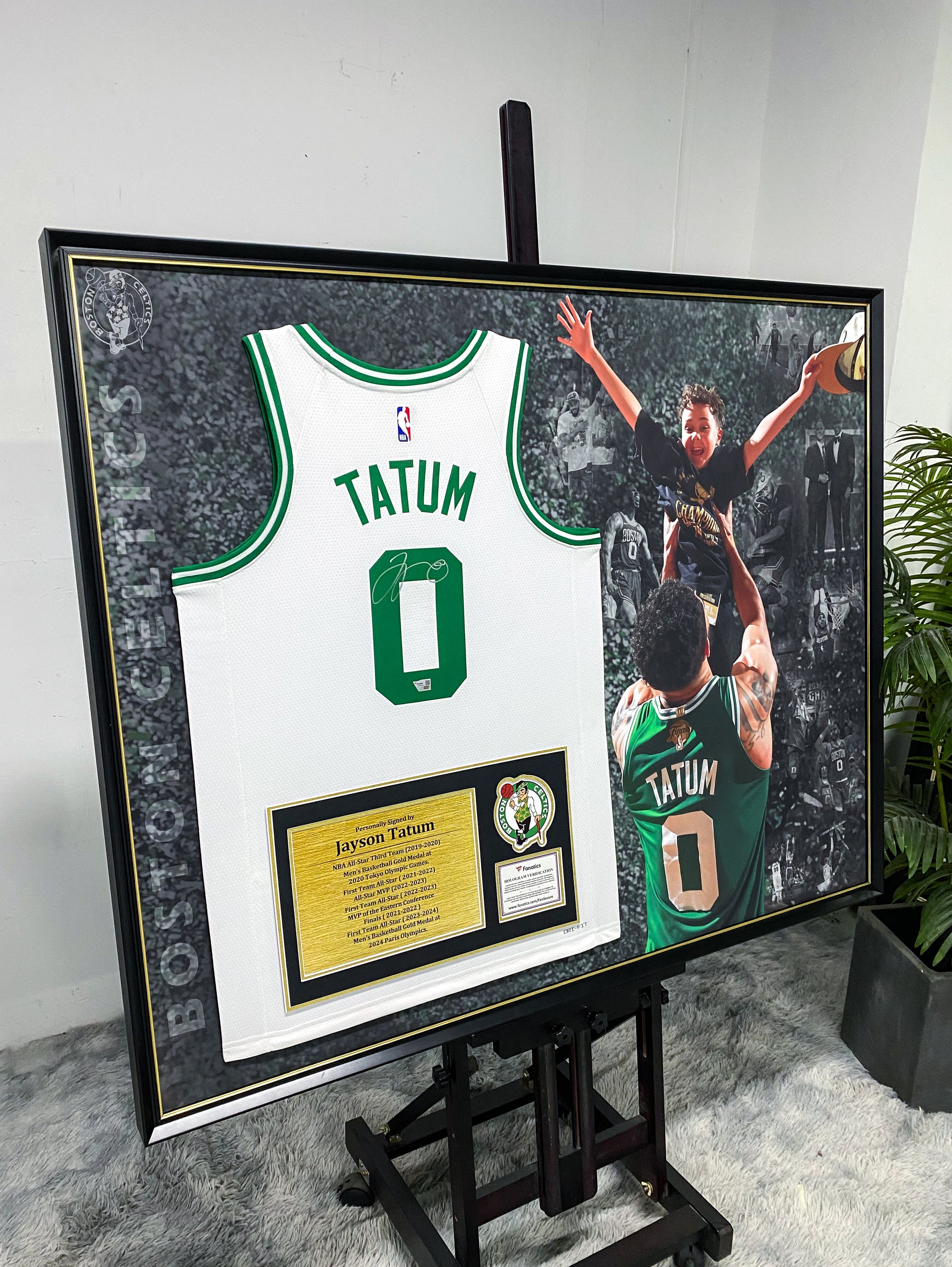 Jayson Tatum Boston Celtics Jersey Custom Framing