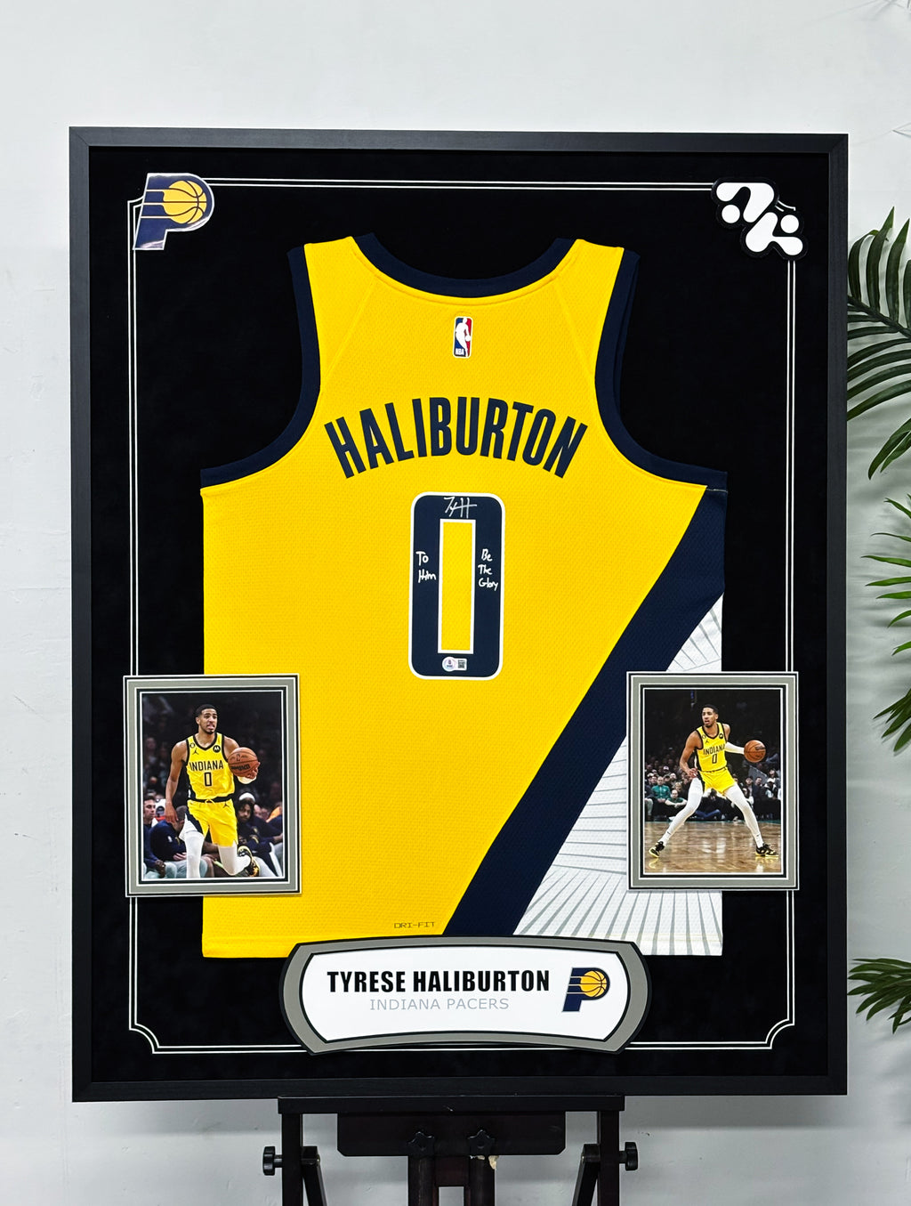 Tyrese Haliburton Indiana Pacers Signed Jersey Framing