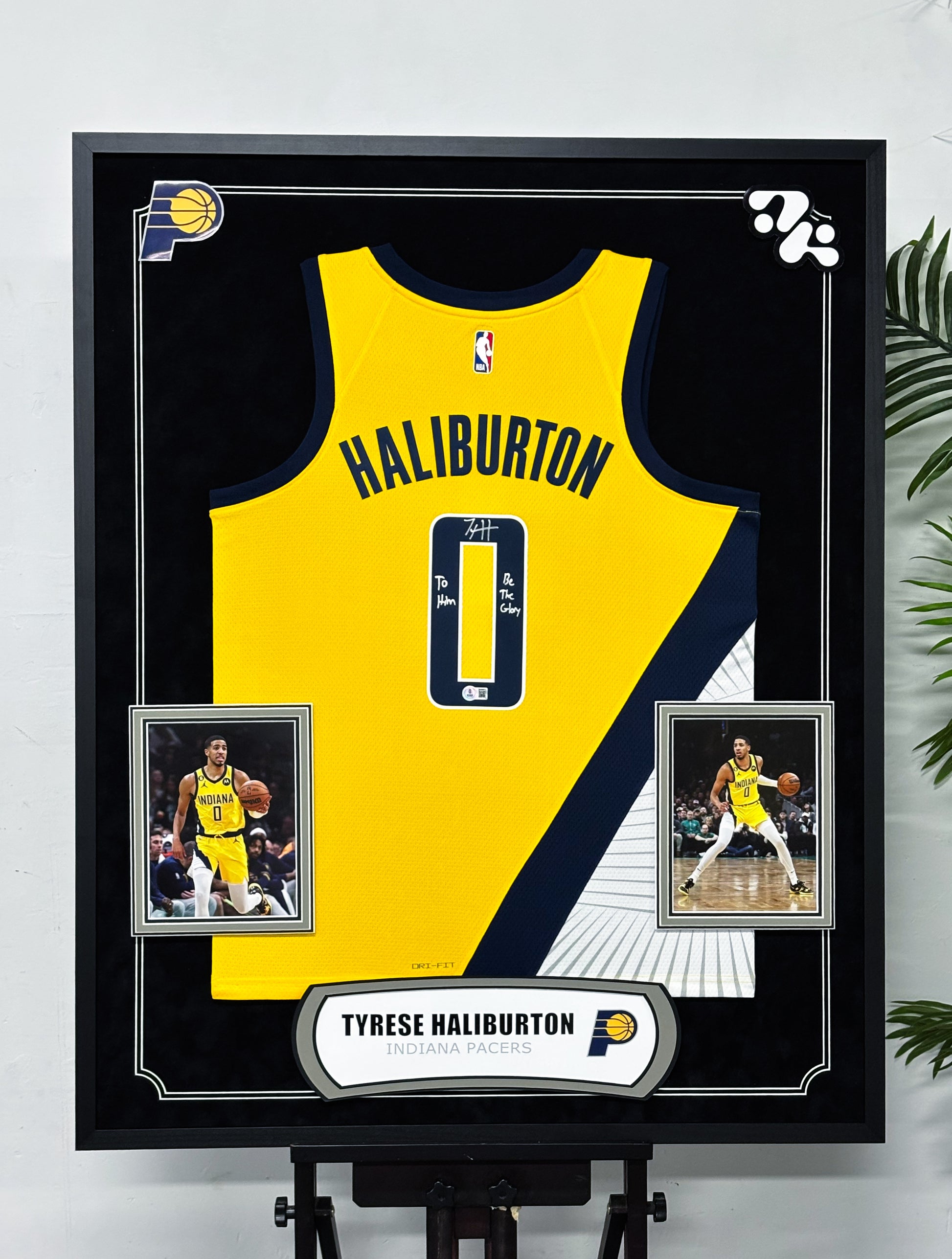 Tyrese Haliburton Indiana Pacers Signed Jersey Framing