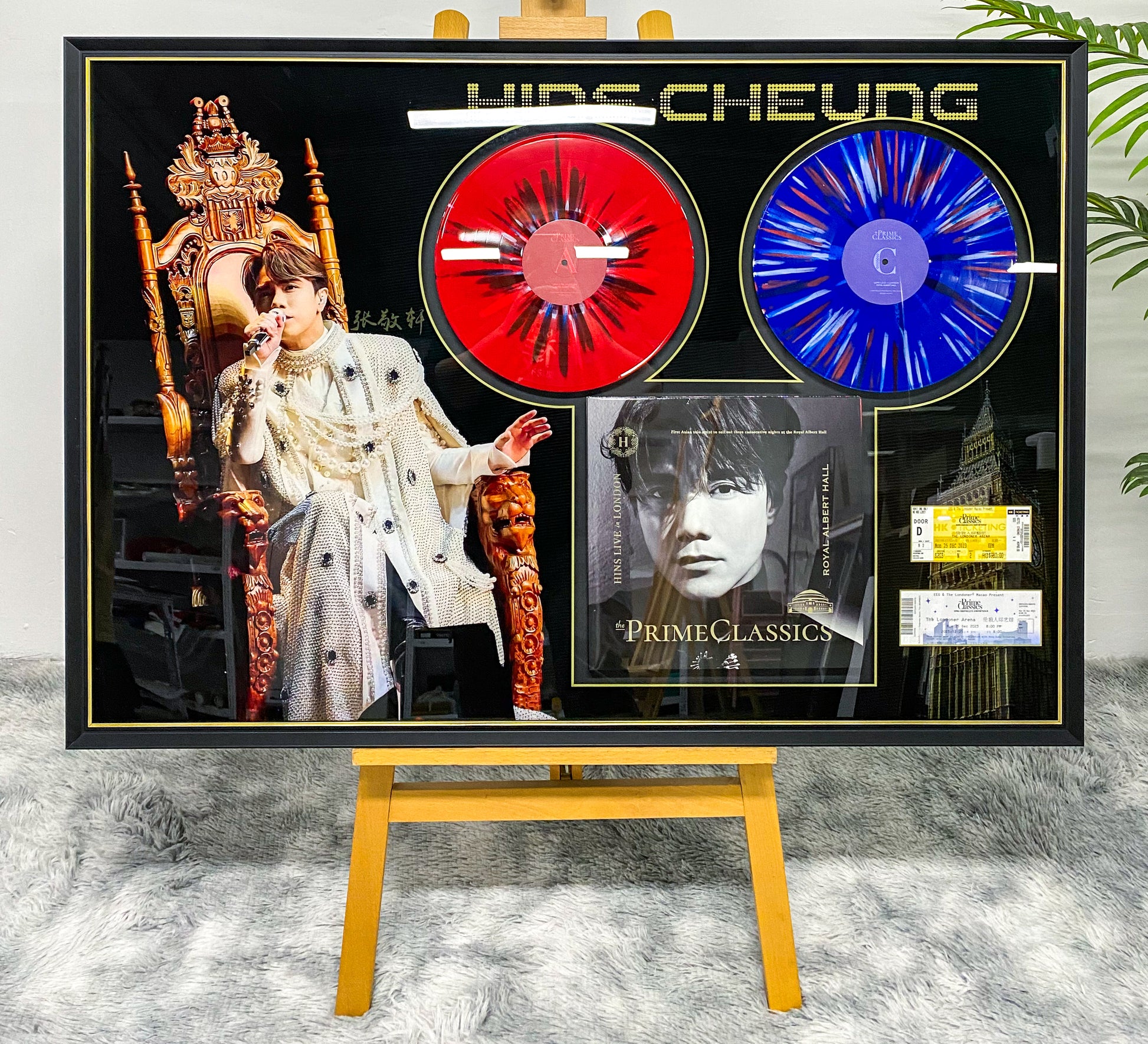 Vinyl records custom framing