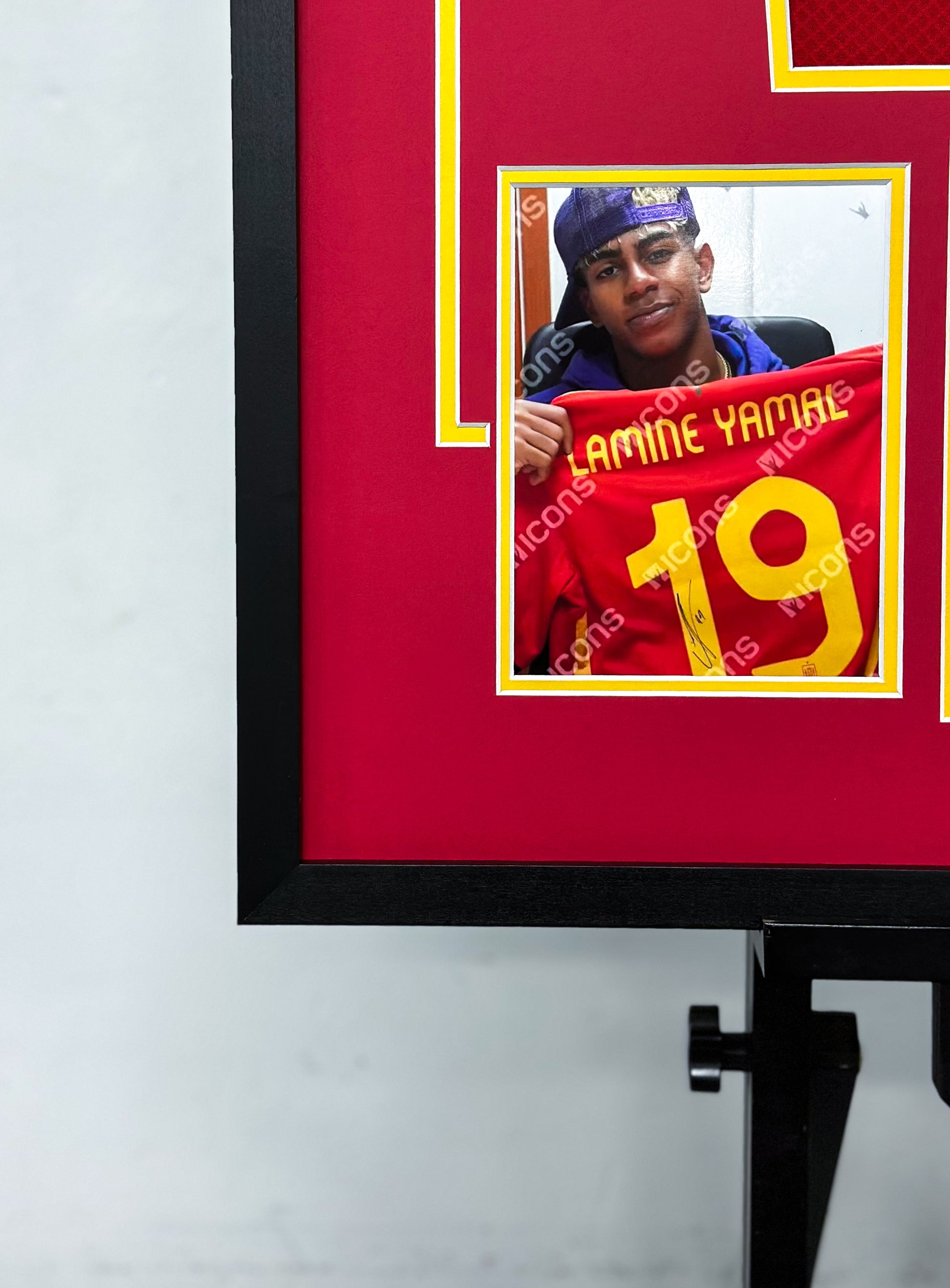 Lamine Yamal Spanish National Team Autographed Jersey Framed
