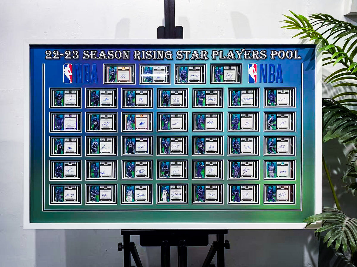 NBA 22‑23 Season Rising Star Players Pool Signed Card Collection Framed
