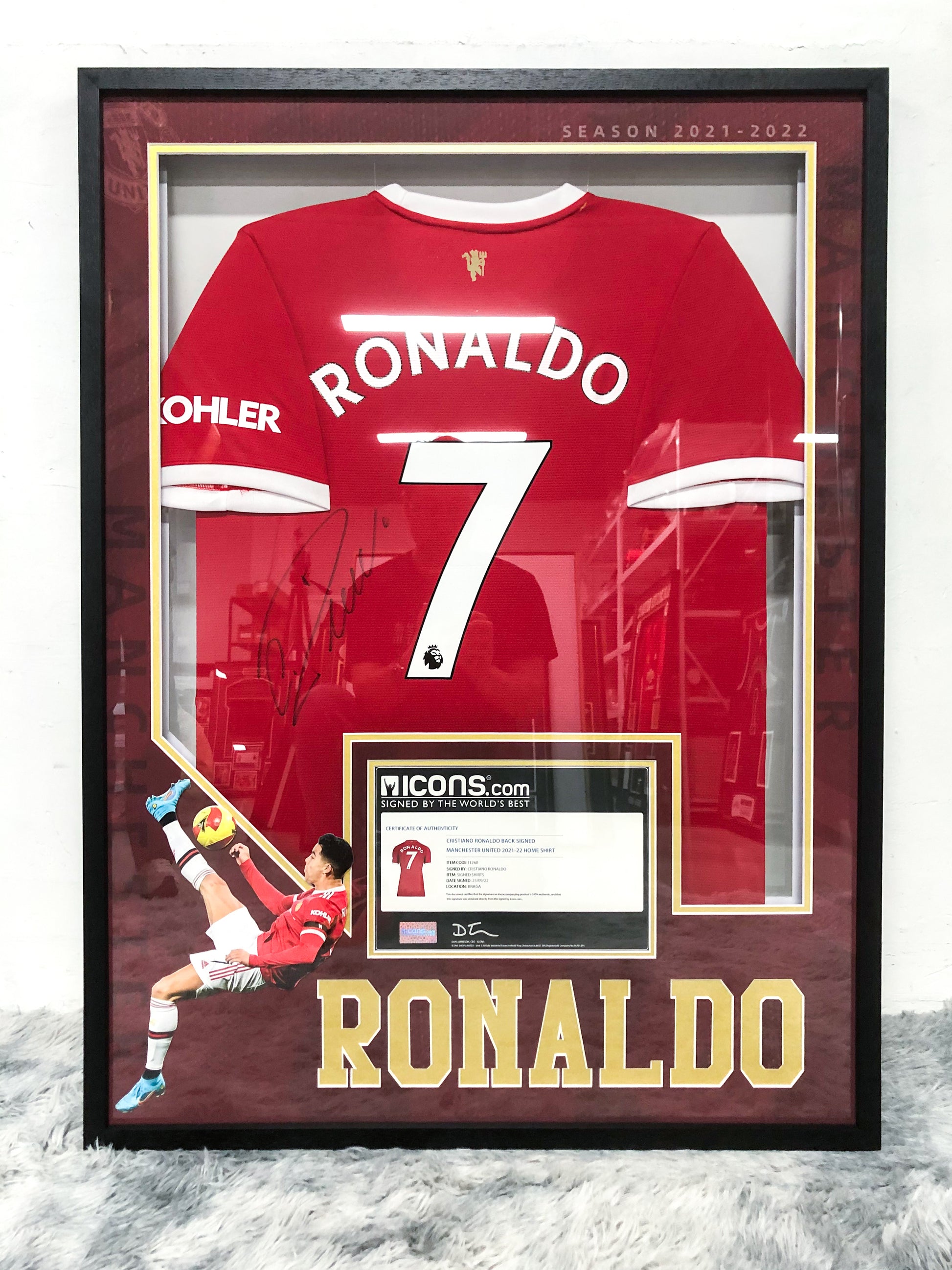 Cristiano Ronaldo Manchester United Framed Signed Jersey