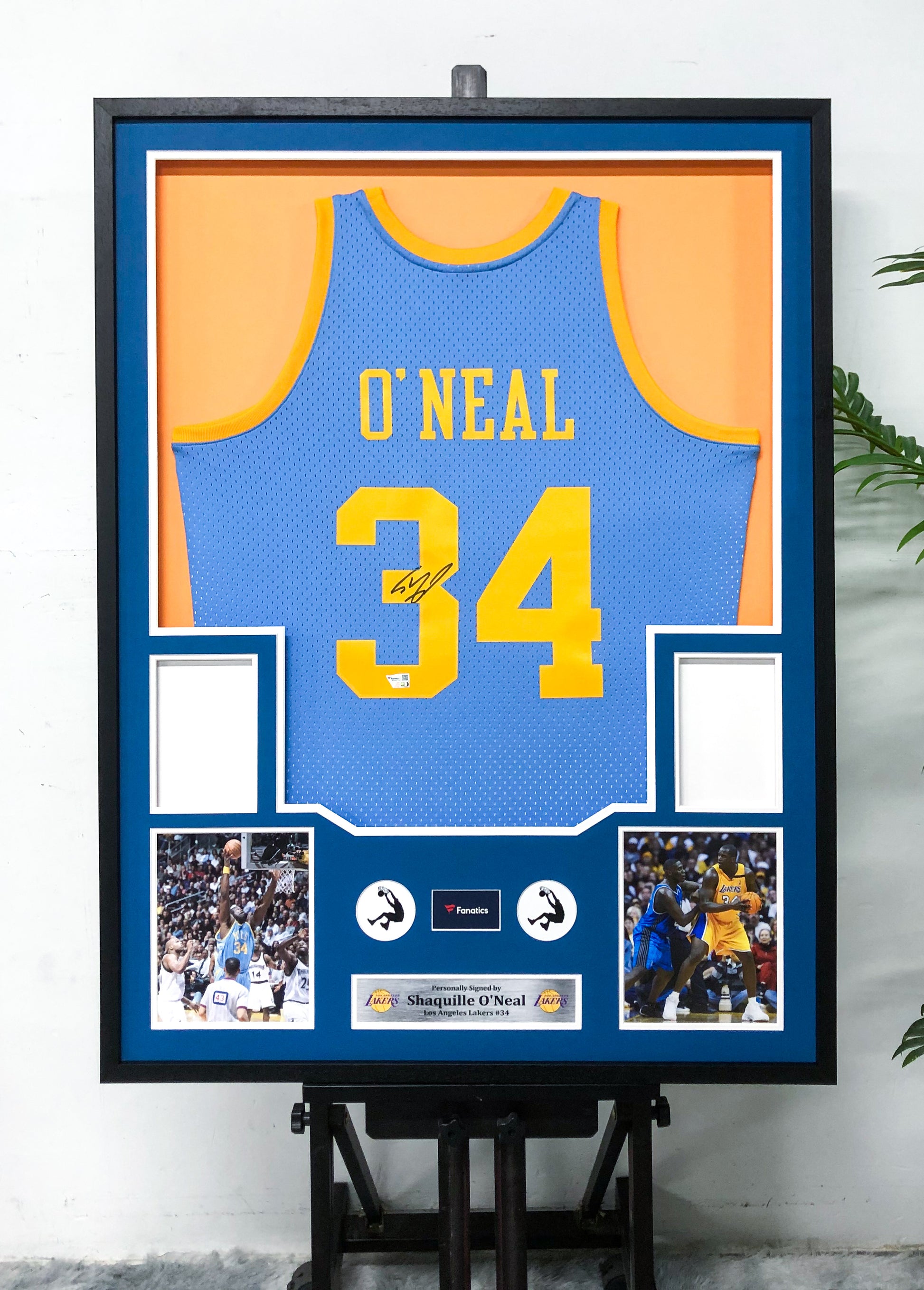 Shaquille O'Neal Los Angeles Lakers Jersey Custom Framing