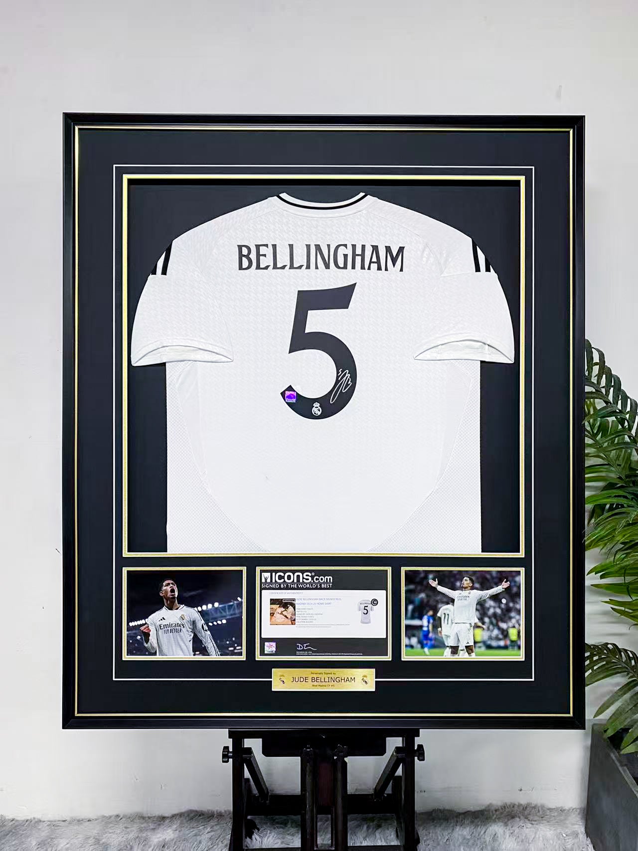 Jude Bellingham Real Madrid Home Autographed Jersey Framing