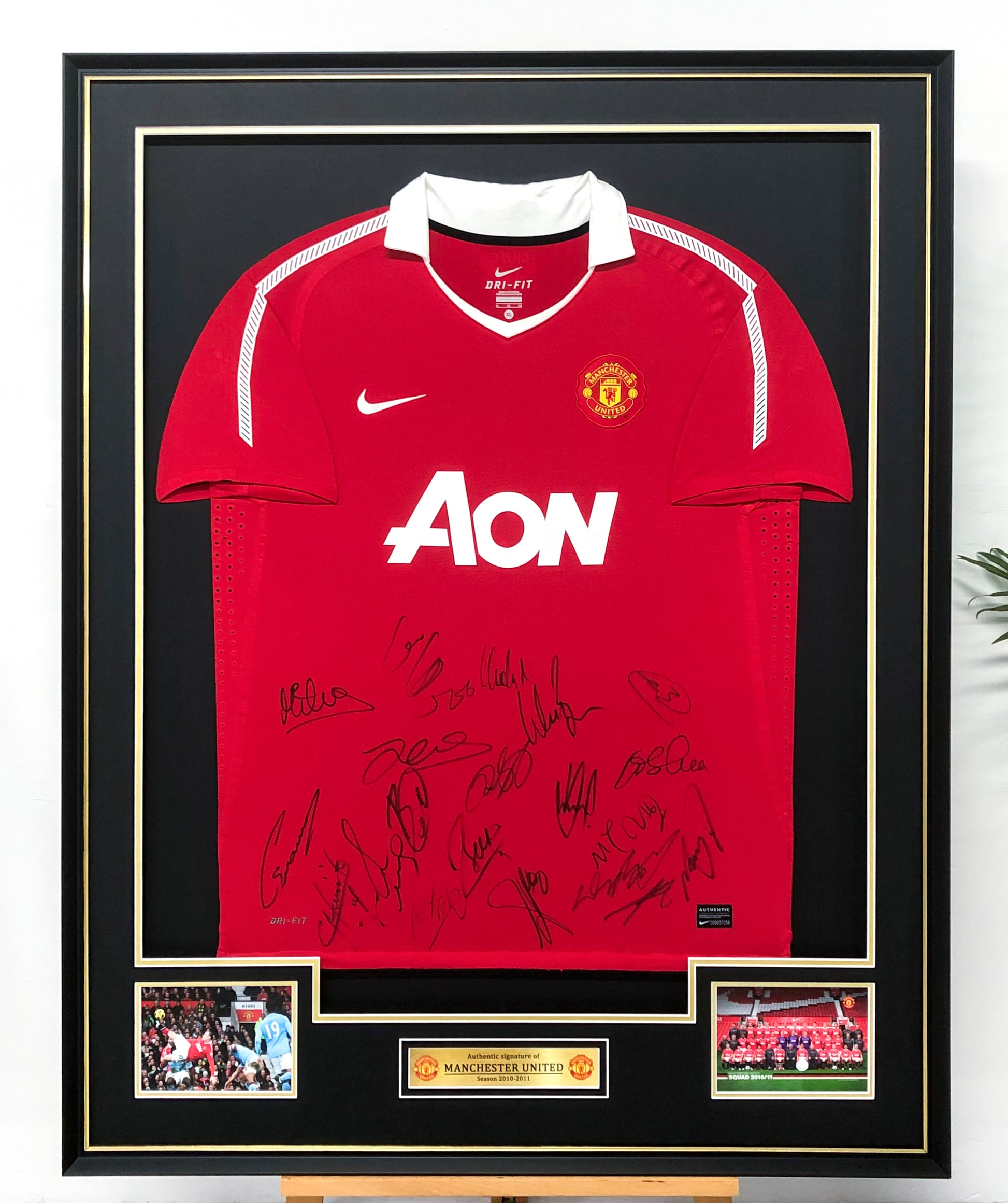 Manchester United Autographed Jersey Framed