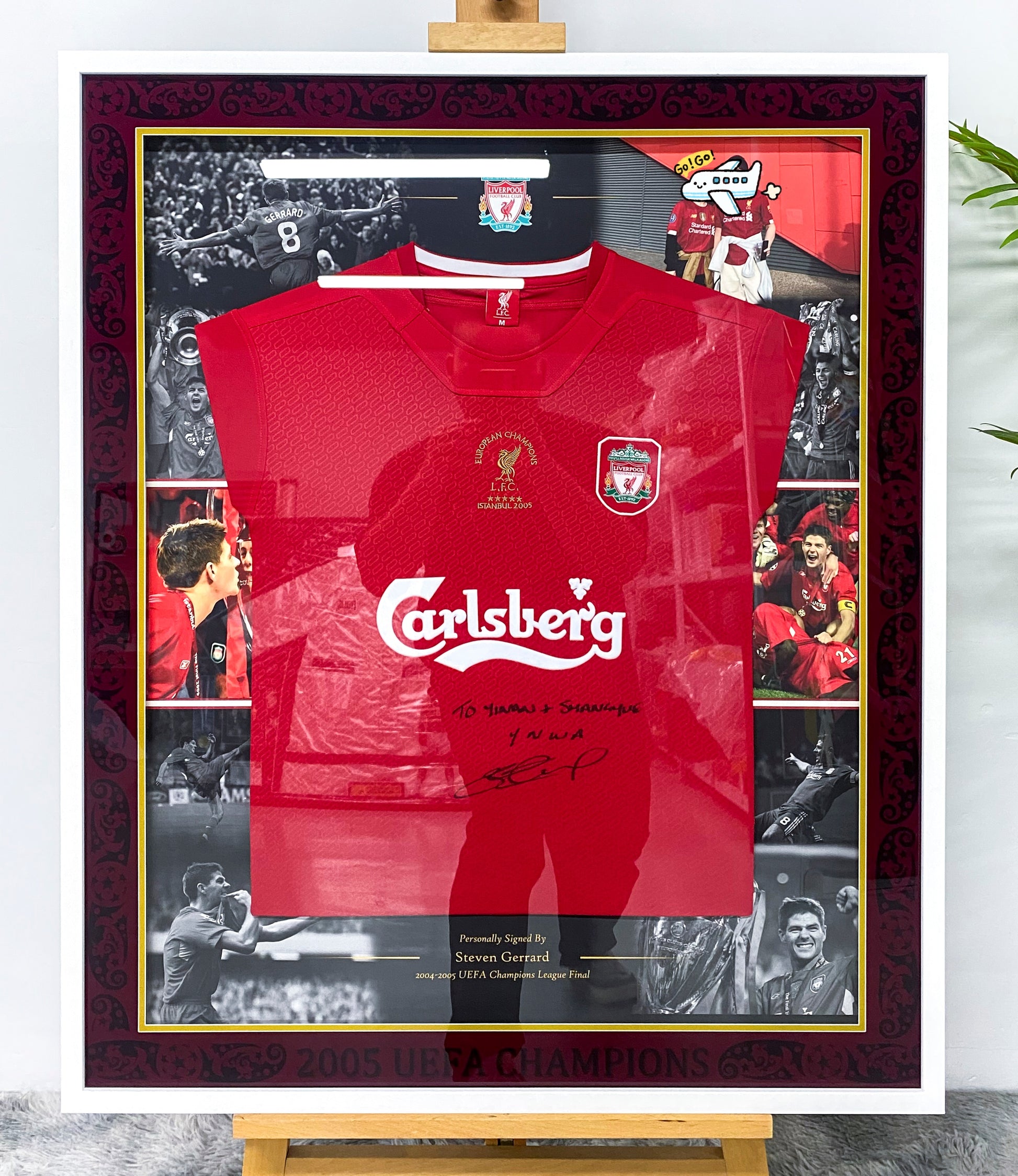 Steven Gerrard Liverpool FC Jersey Custom Framing