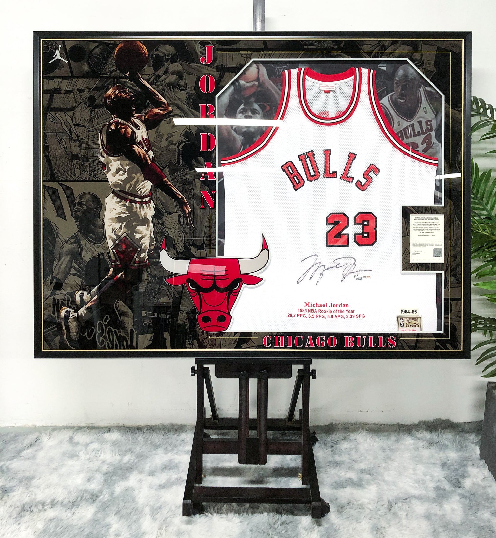 Michael Jordan Chicago Bulls Autographed Standard Framed Jersey