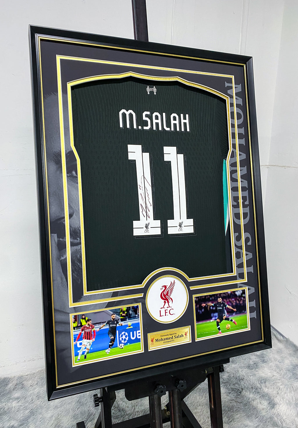 Mohamed Salah Liverpool FC Jersey Custom Framing