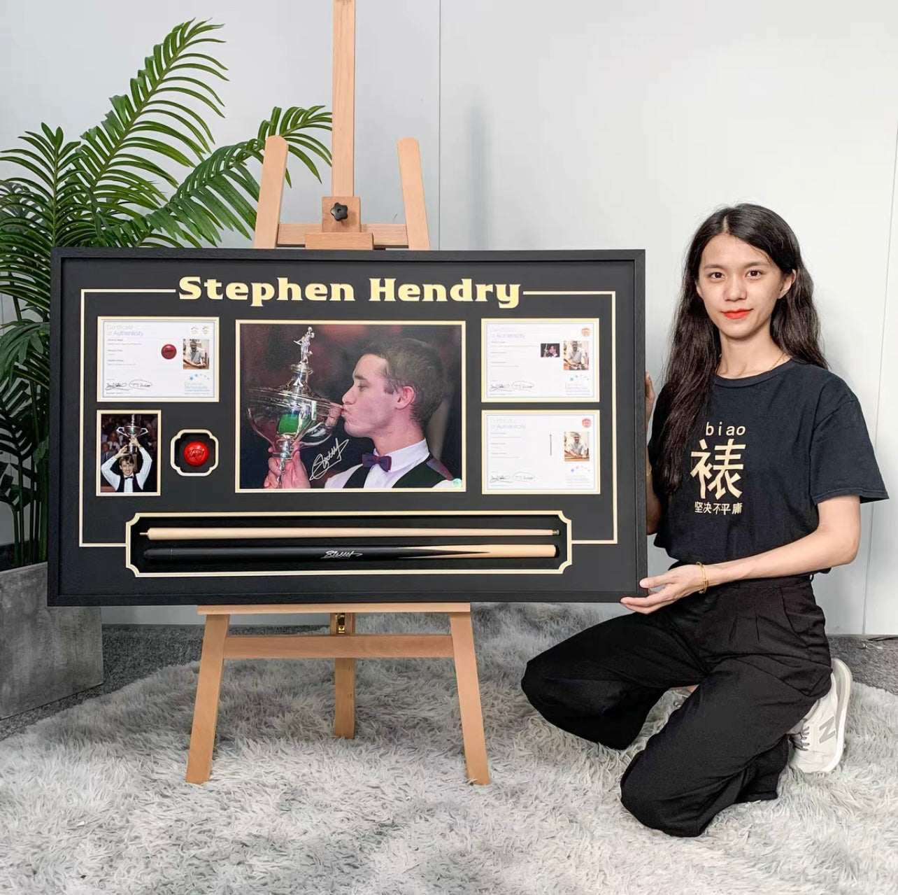 Stephen Hendry Custom Framed Sentimental Item