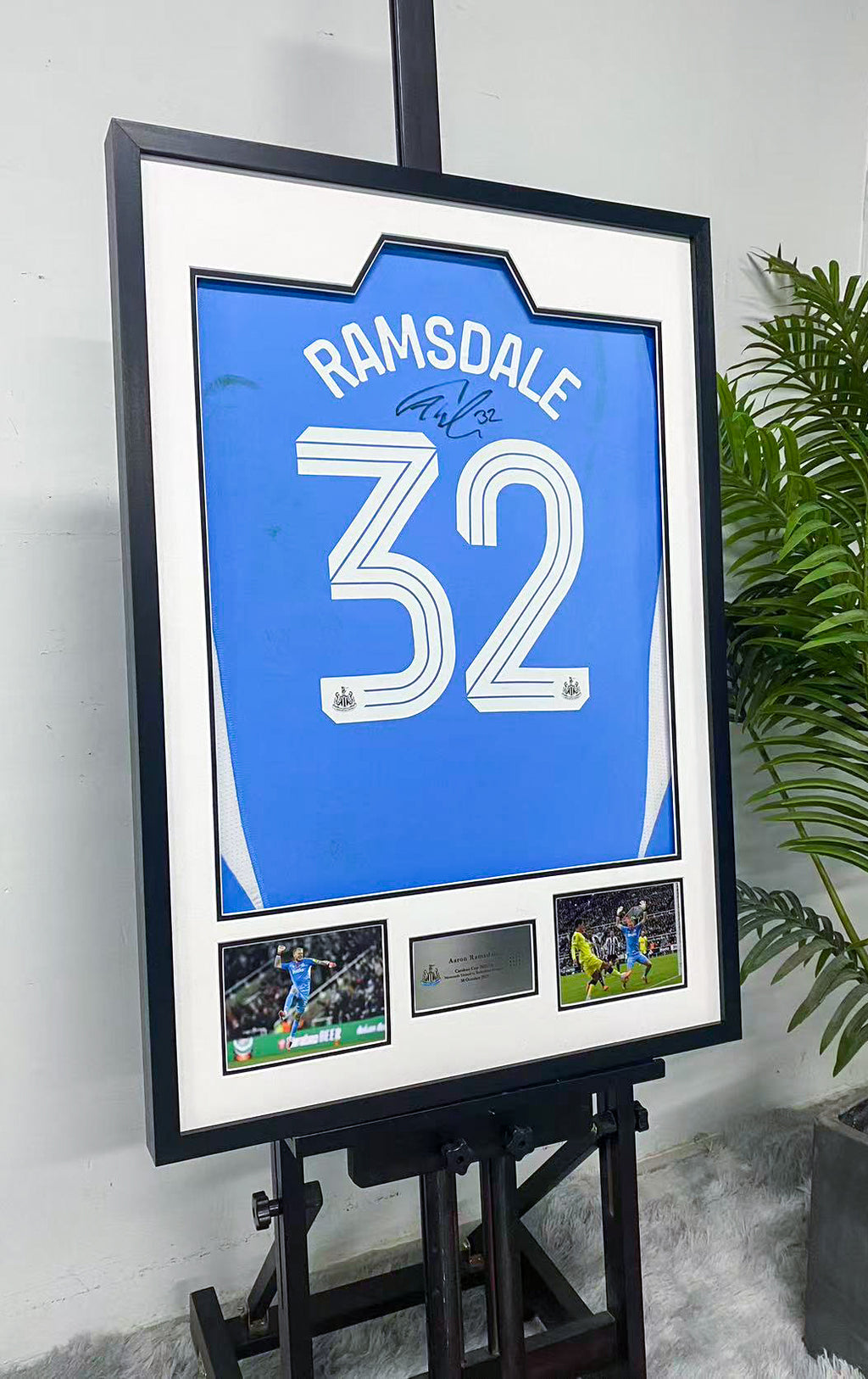Aaron Ramsdale Newcastle United Jersey Custom Framing