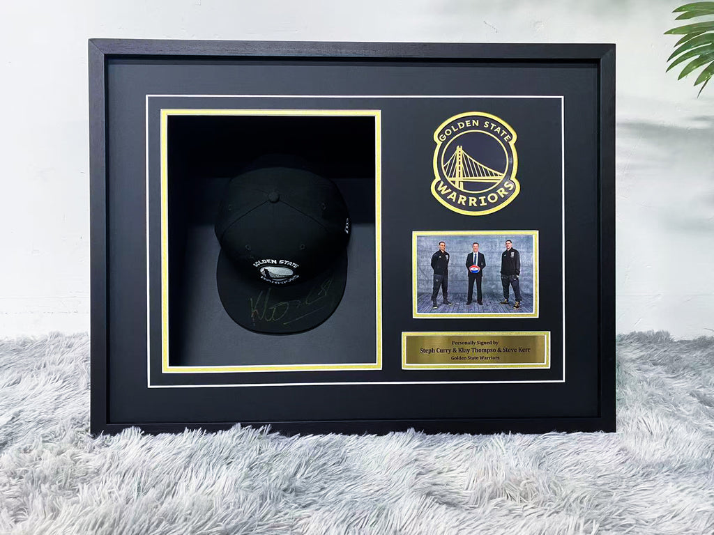 Golden State Warriors Signed Cap Framing