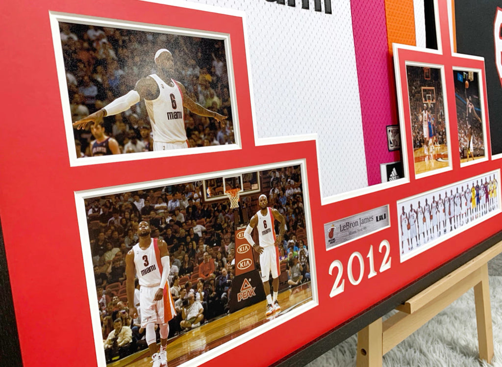 LeBron James Miami Heat Autographed Jersey | Custom Framed Display