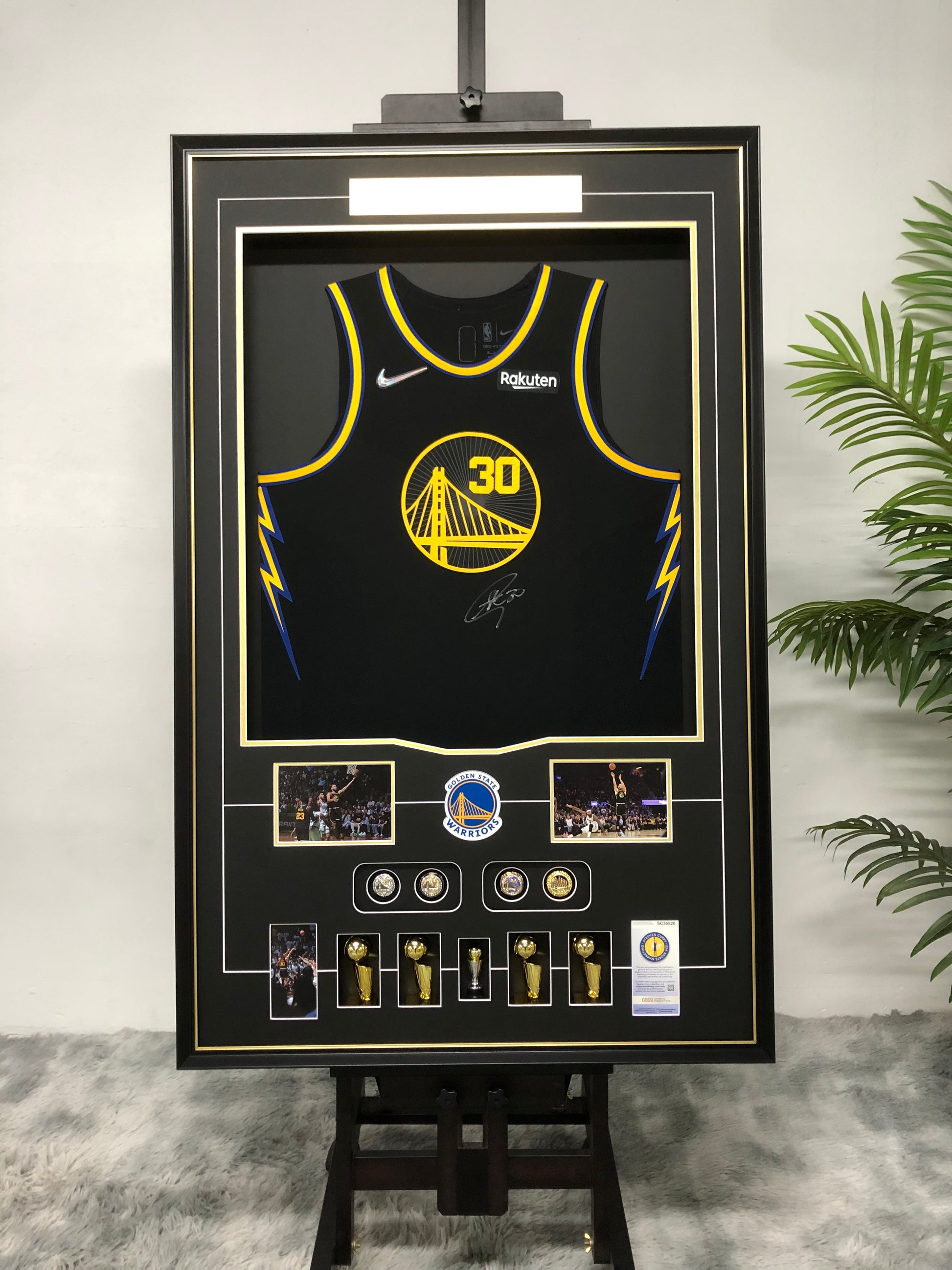 Stephen Curry Golden State Warriors Jersey Custom Framing
