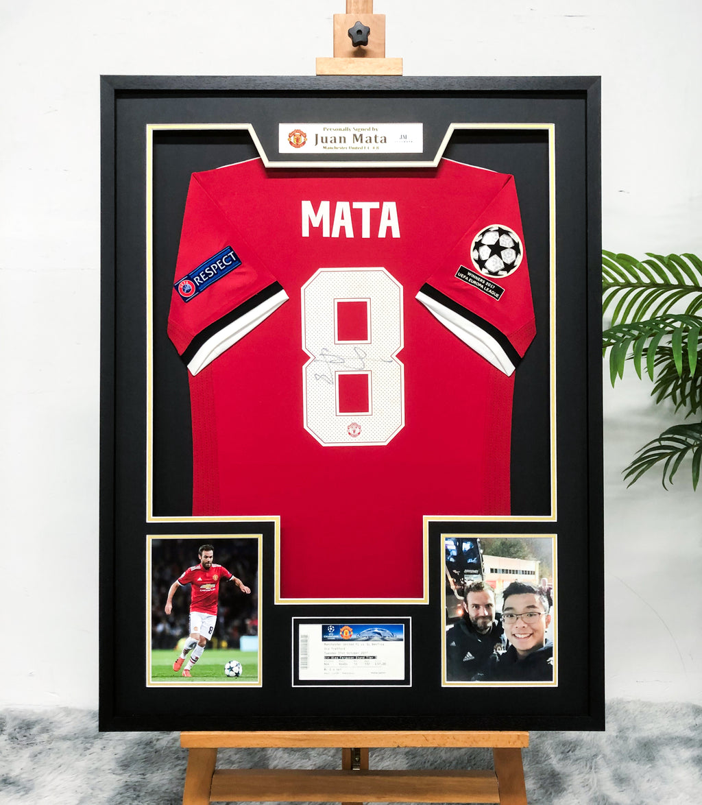 Juan Mata Manchester United Autographed Custom Framed Jersey