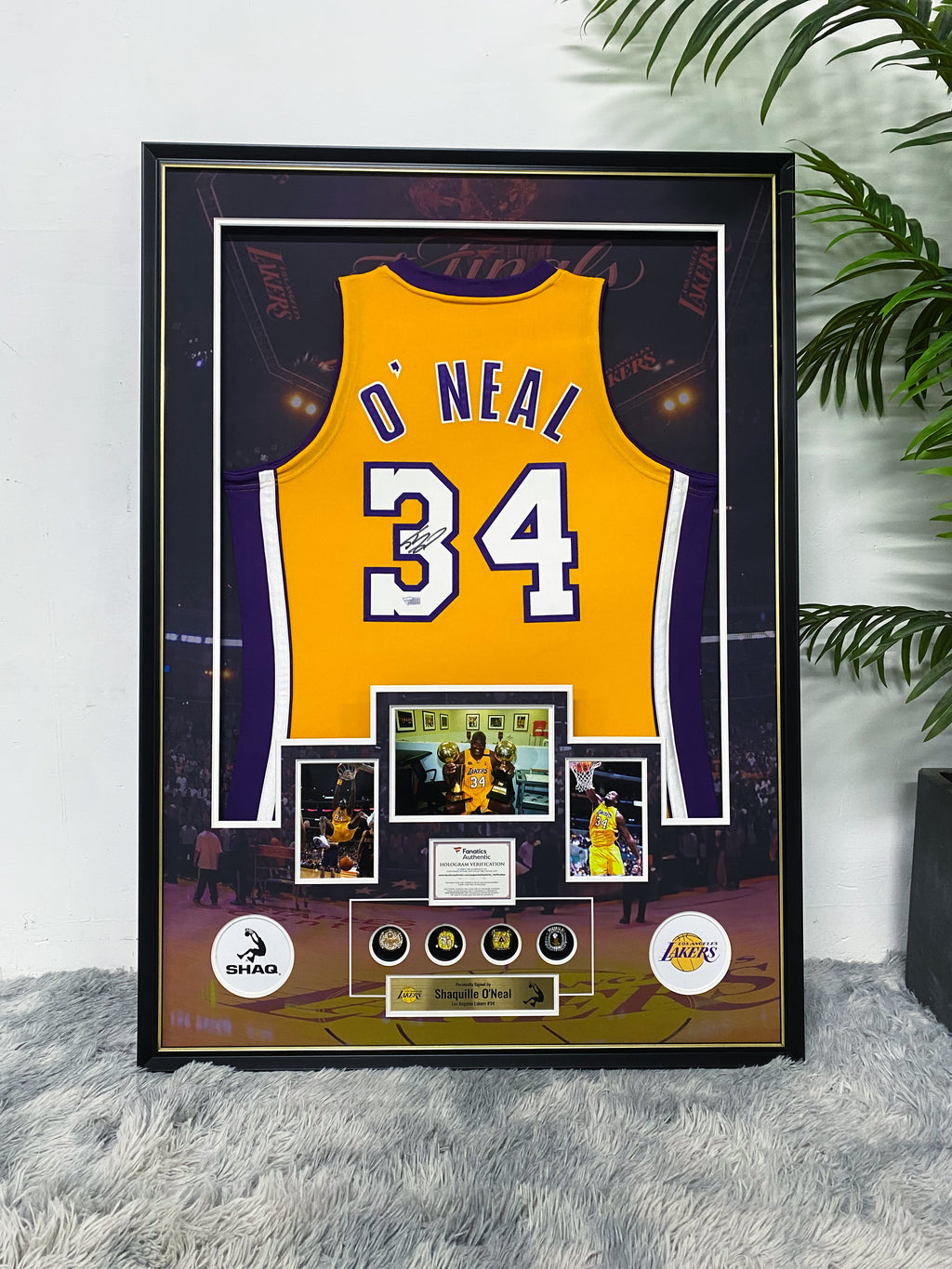 Shaquille O'Neal Los Angeles Lakers #34 Framed Jersey