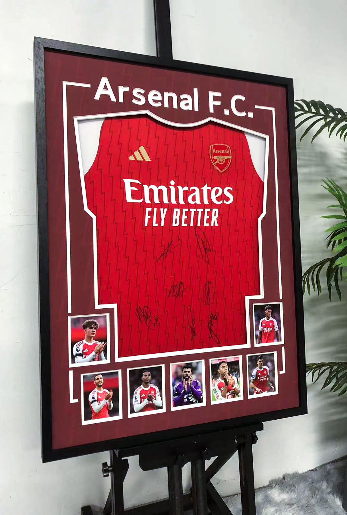 Arsenal Football Club Autographed Custom Framed Jersey