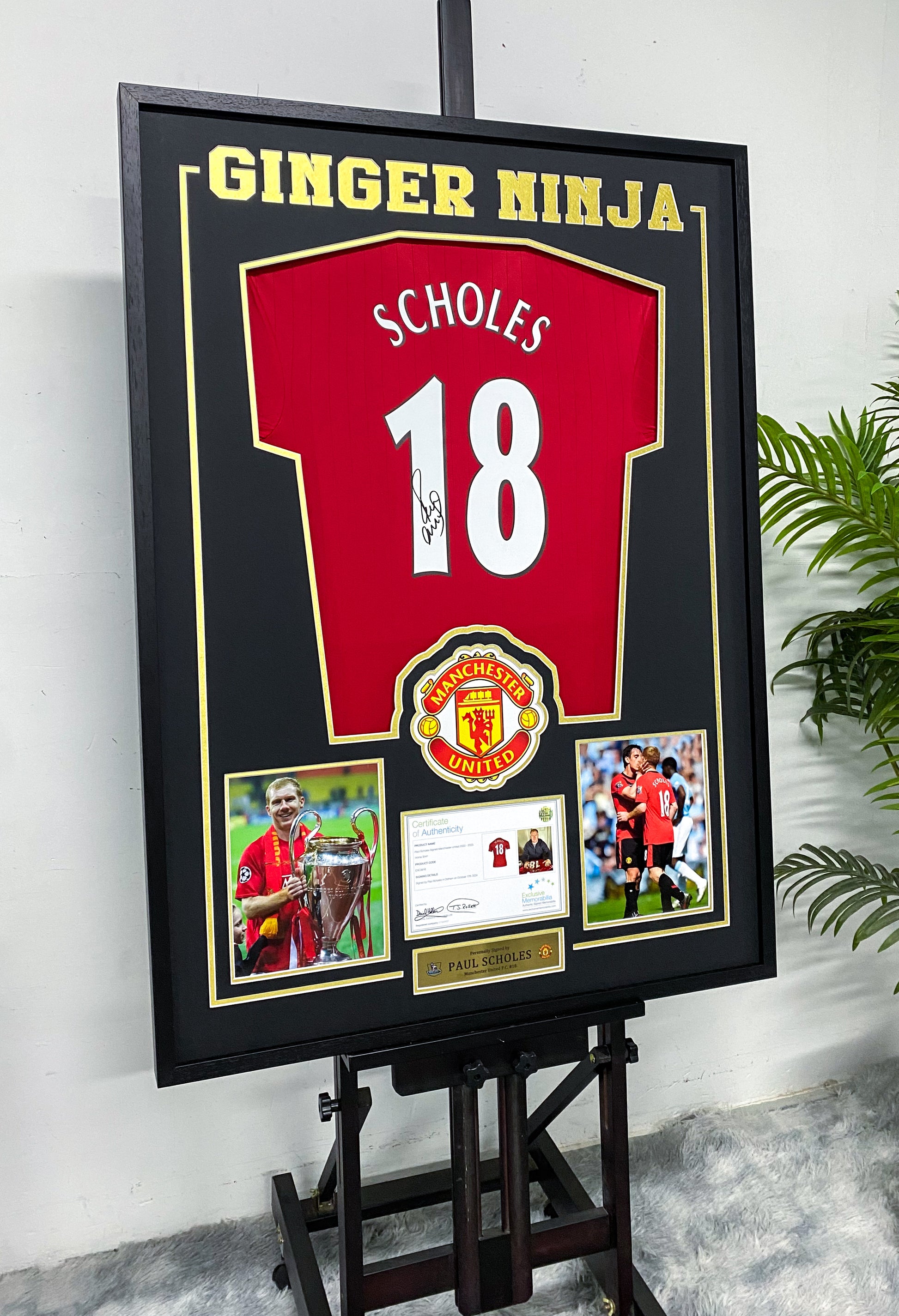 Paul Scholes Manchester United Jersey Custom Framing
