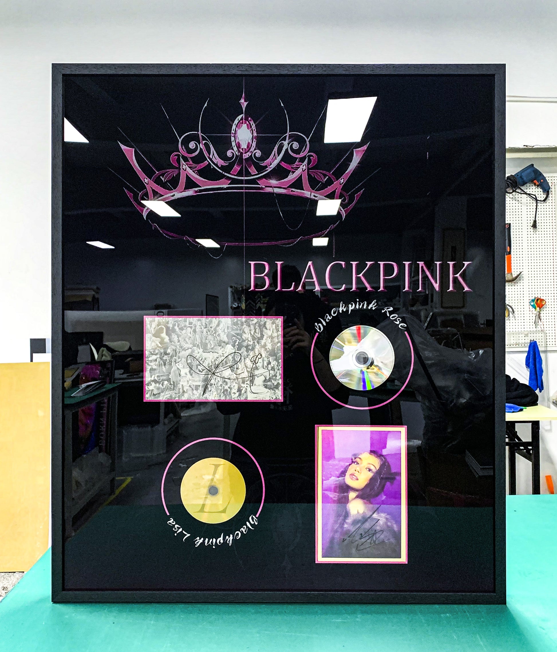 BLACKPINK vinyl records custom framing