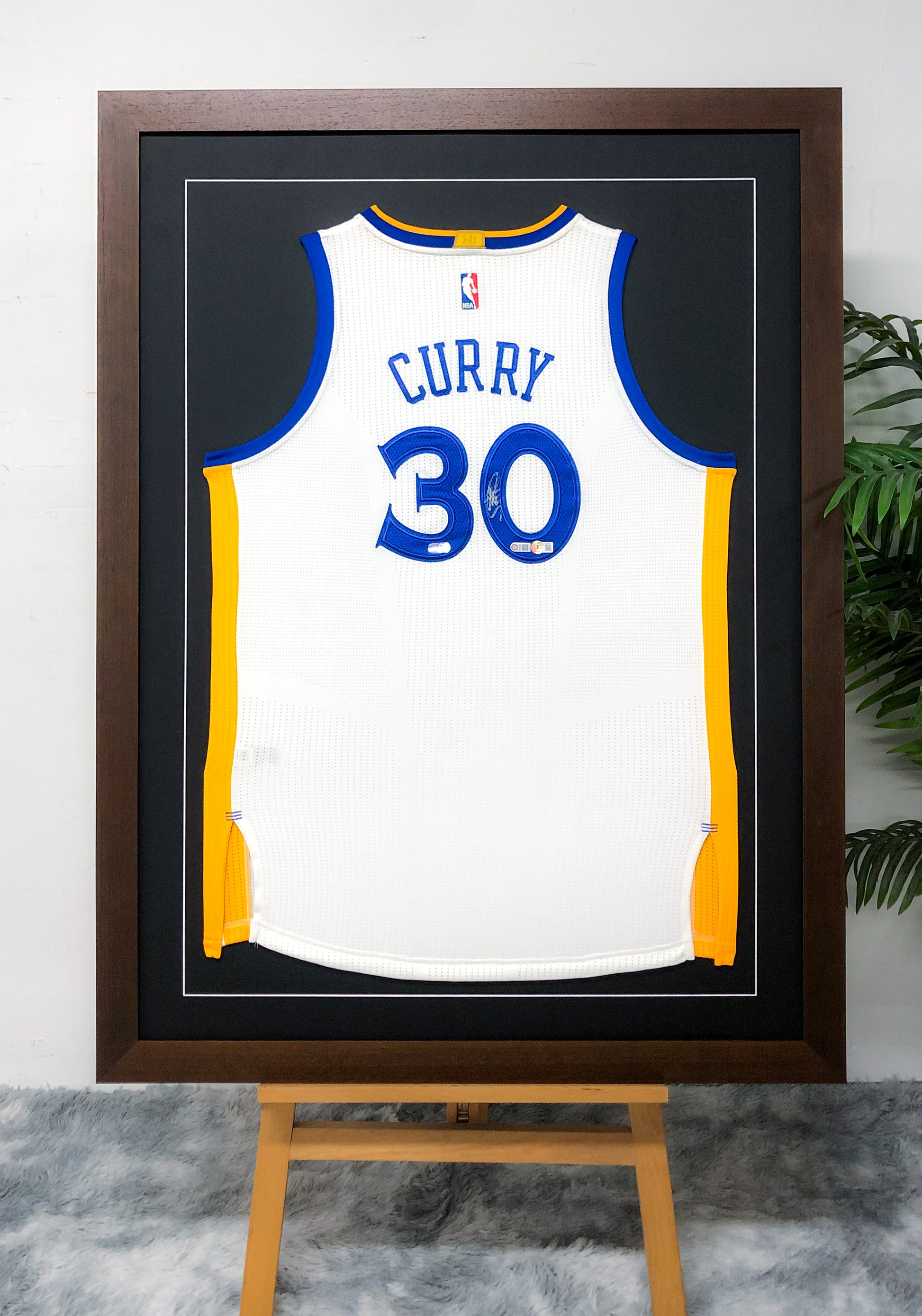 Stephen Curry Golden State Warriors Autographed Jersey Framed