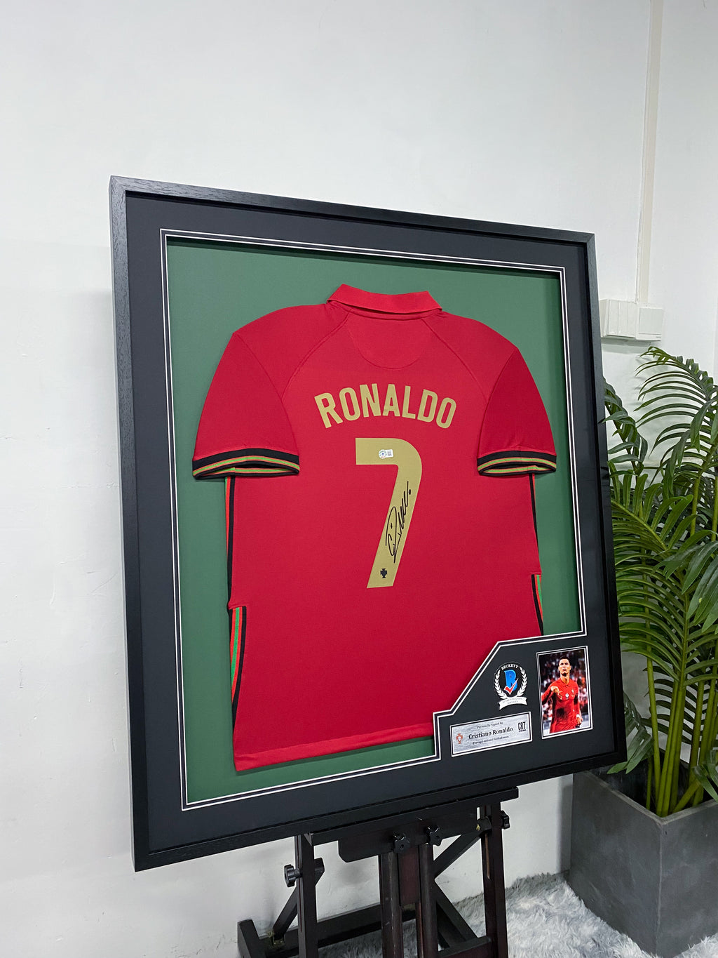 Cristiano Ronaldo Portugal National Team Signed Jersey Framing