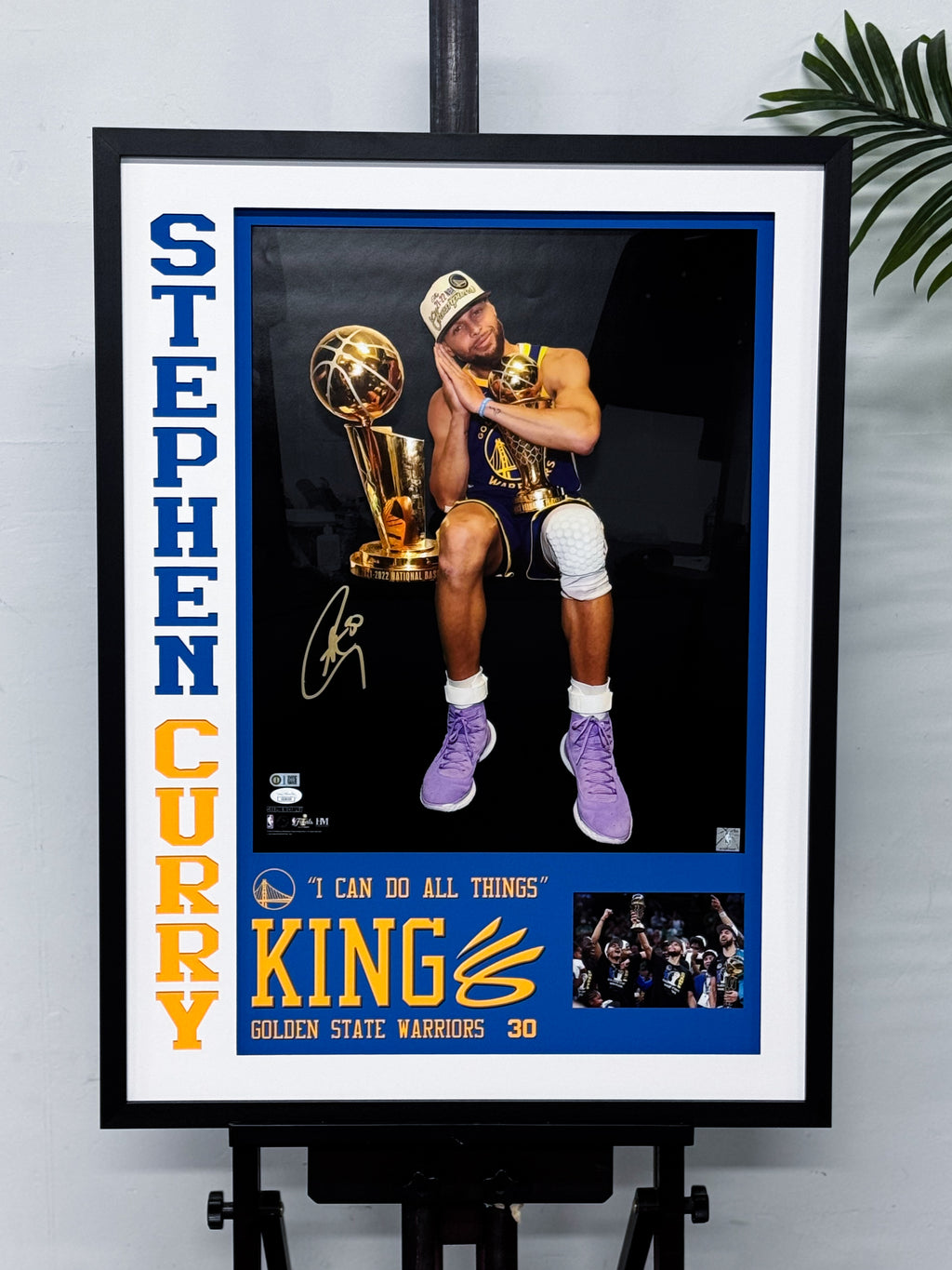 Stephen Curry Golden State Warriors Signed Poster Framing