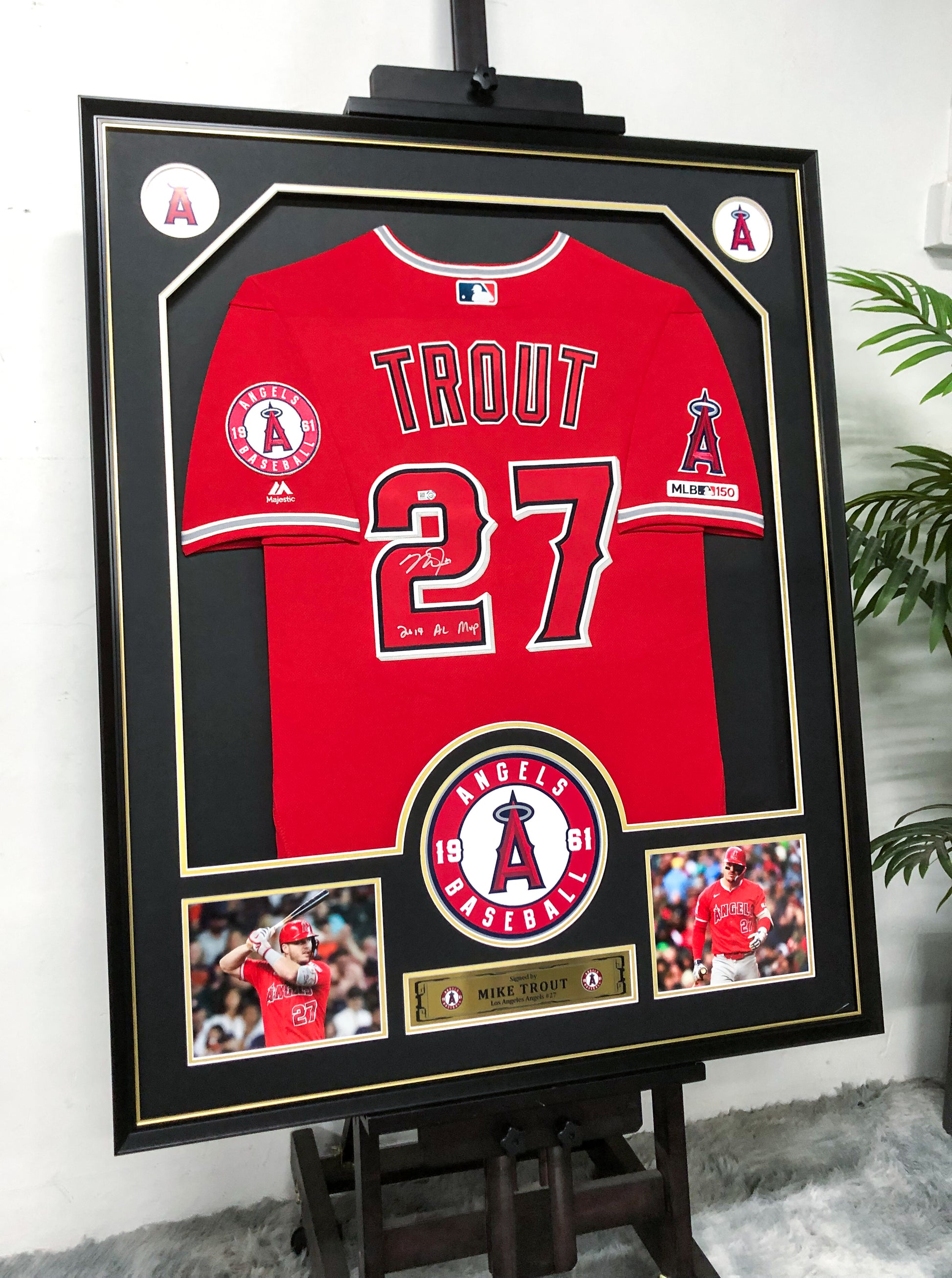 Mike Trout Los Angeles Angels Autographed Custom Framed Jersey
