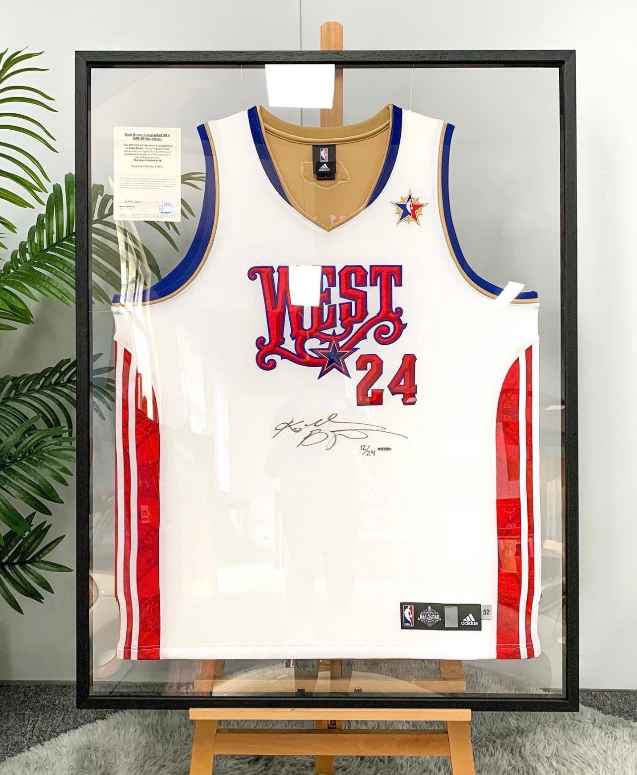 Kobe Bryant All Star Autographed Framed Jersey