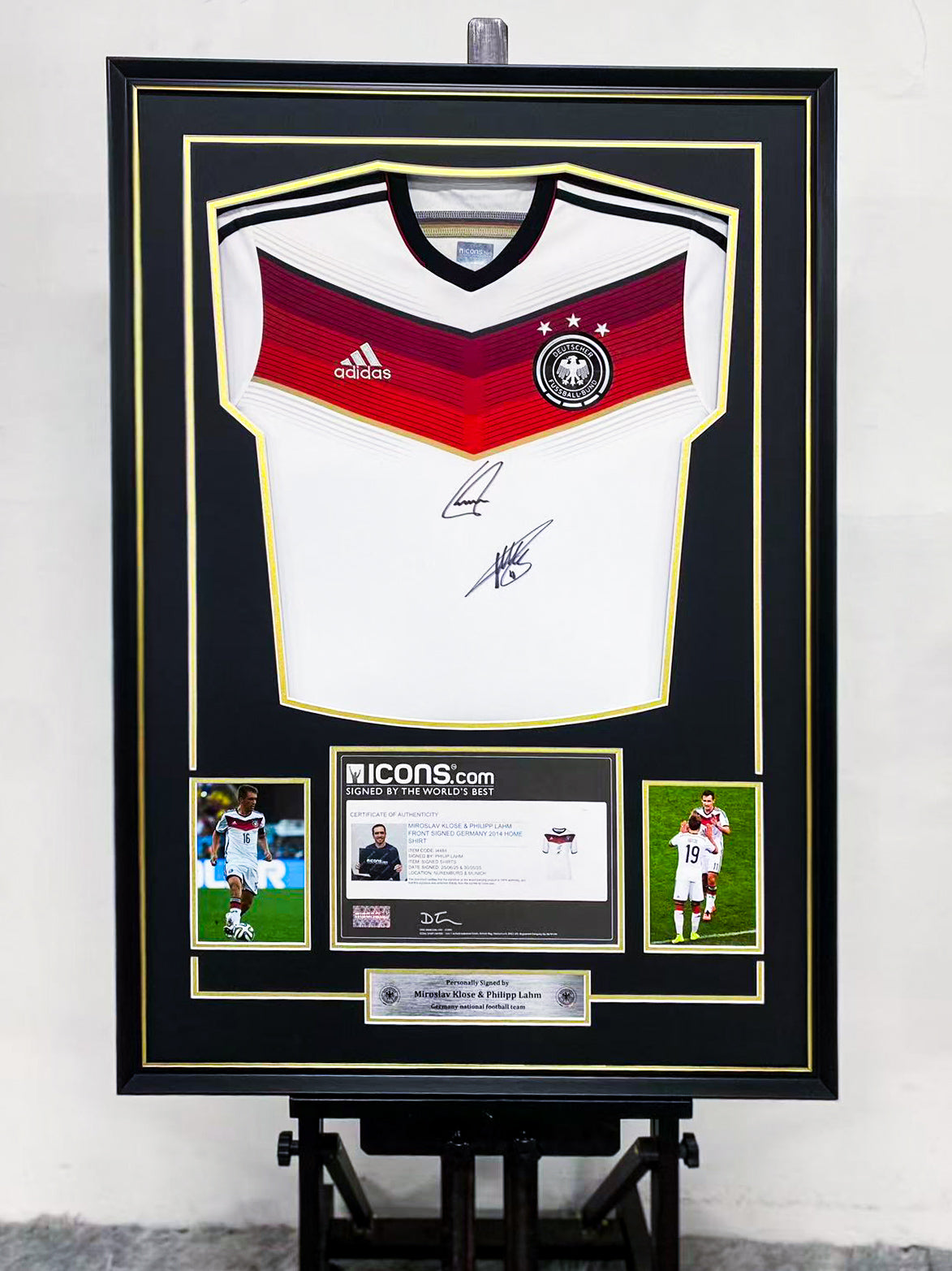 Miroslav Klose & Philipp Lahm Germany National Team Dual‑Signed Jersey Framed