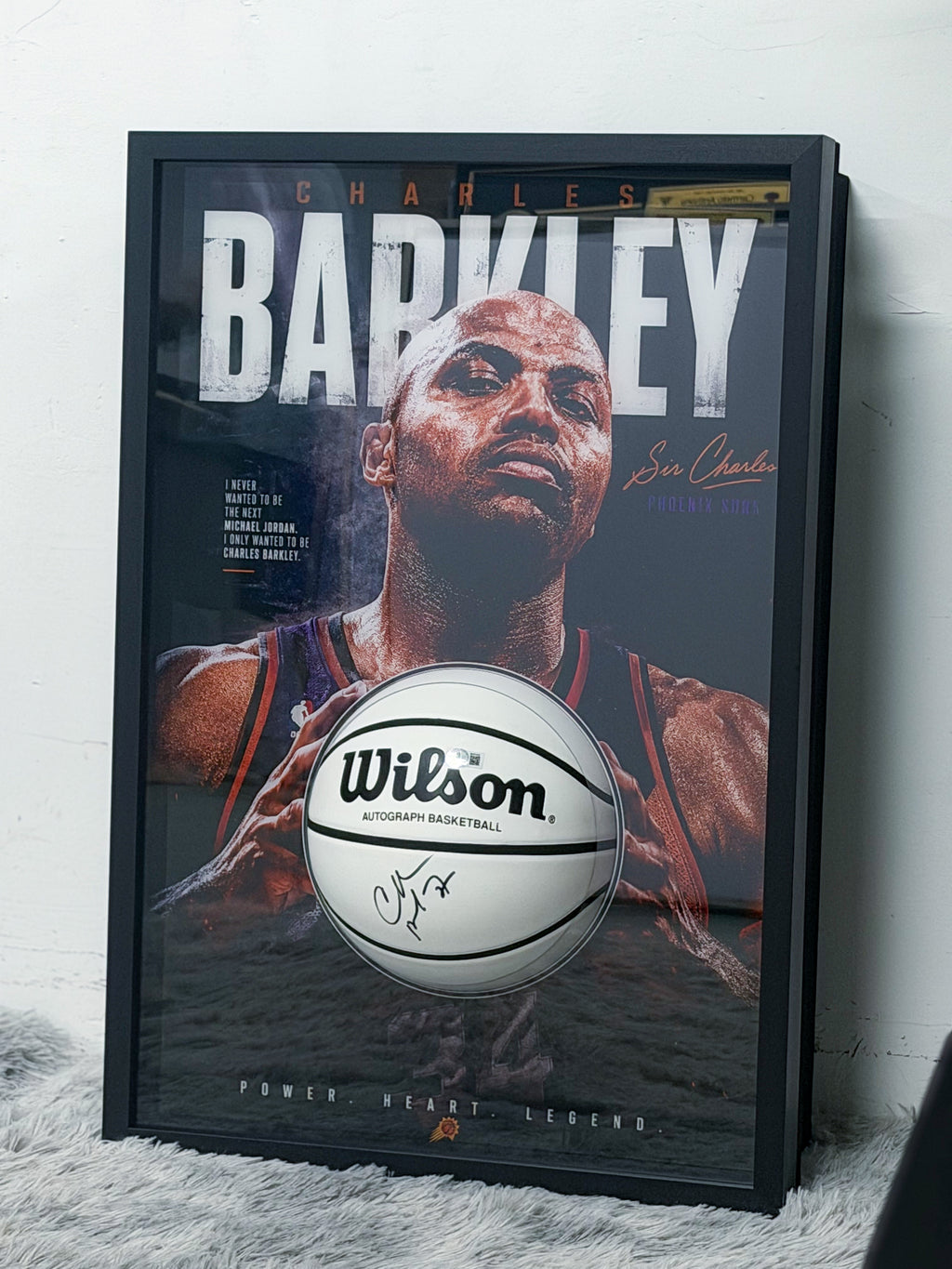 Charles Barkley Phoenix Suns Signed Basketball Framing