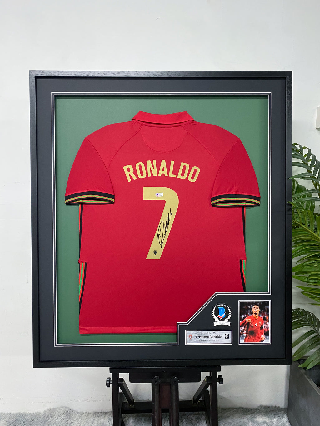 Cristiano Ronaldo Portugal National Team Signed Jersey Framing