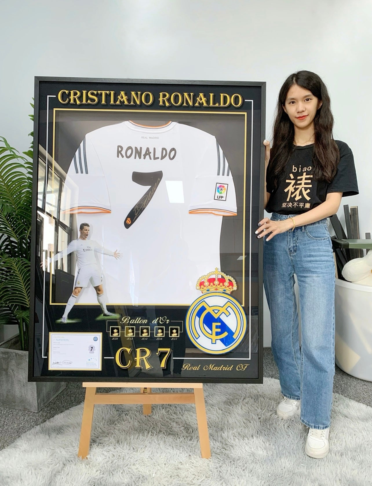 Cristiano Ronaldo Real Madrid Autographed Framed Jersey