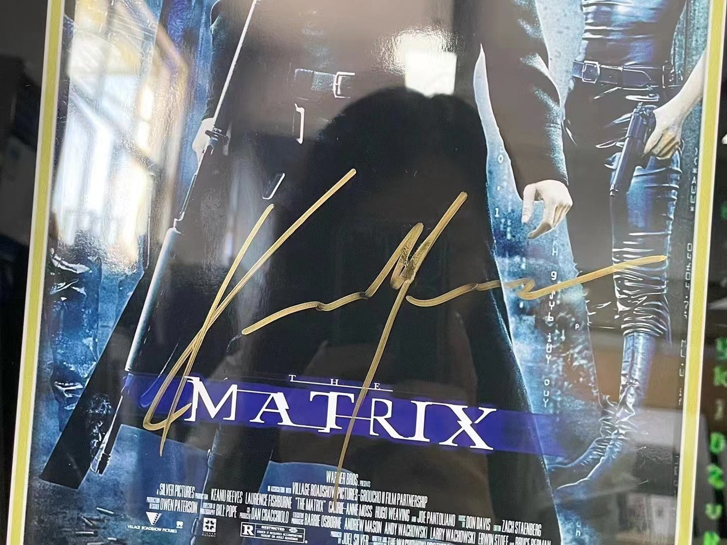 Keanu Reeves The Matrix Signed Movie Poster Framing