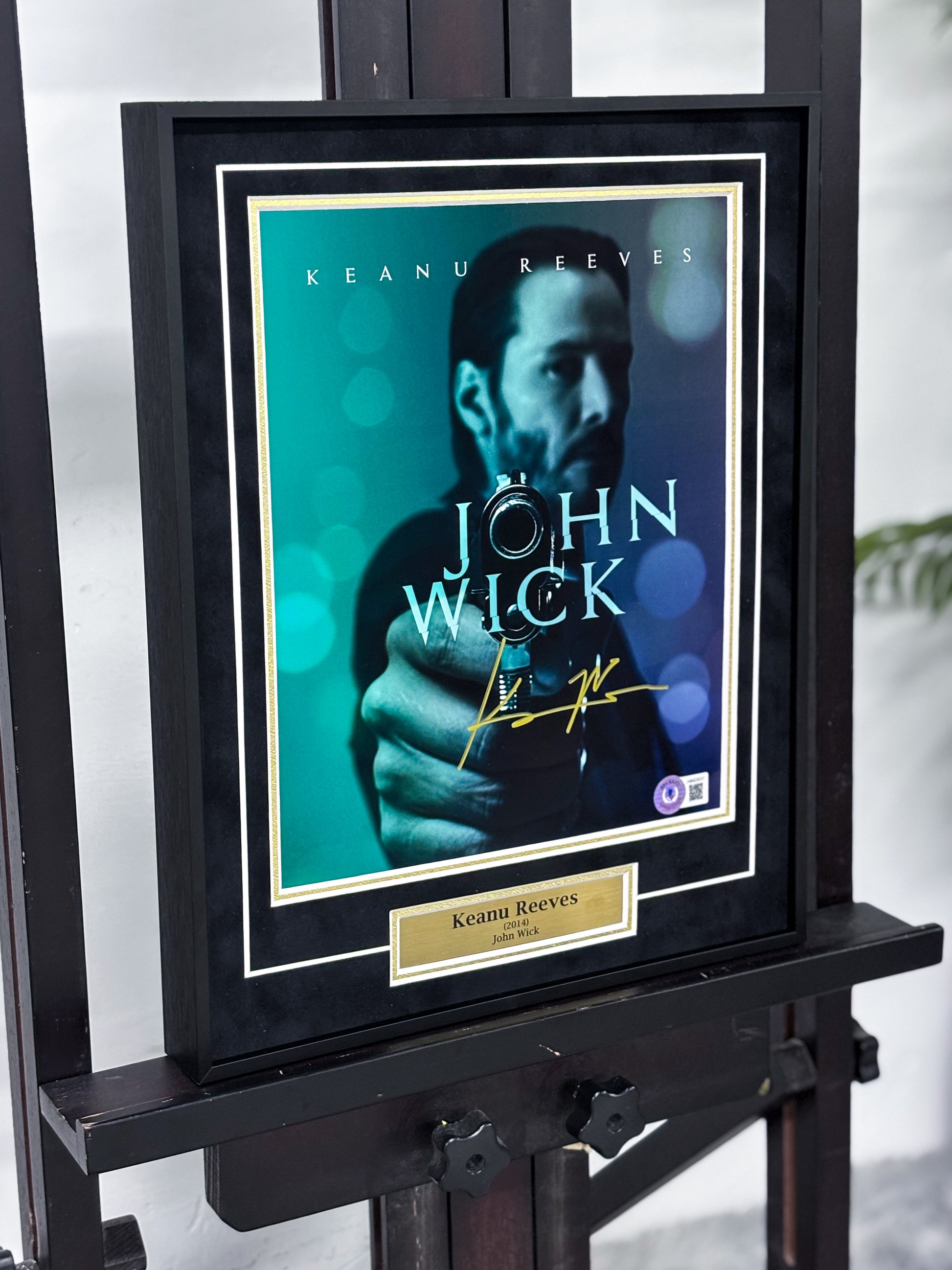 Keanu Reeves John Wick Signed Movie Poster Framing