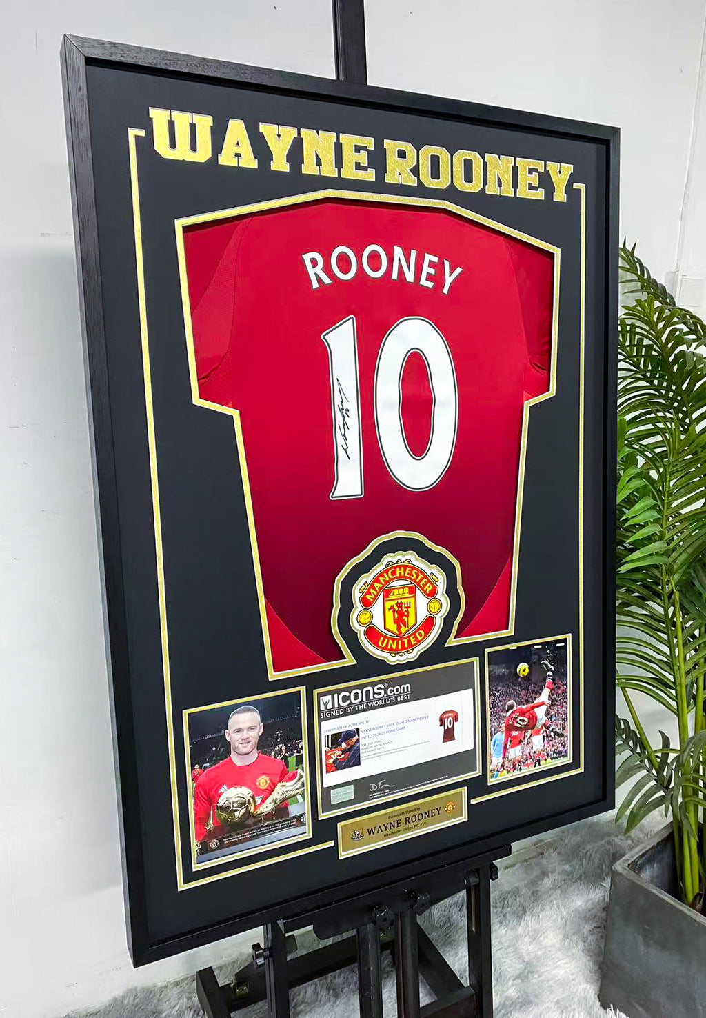 Wayne Rooney Manchester United Jersey Custom Framing