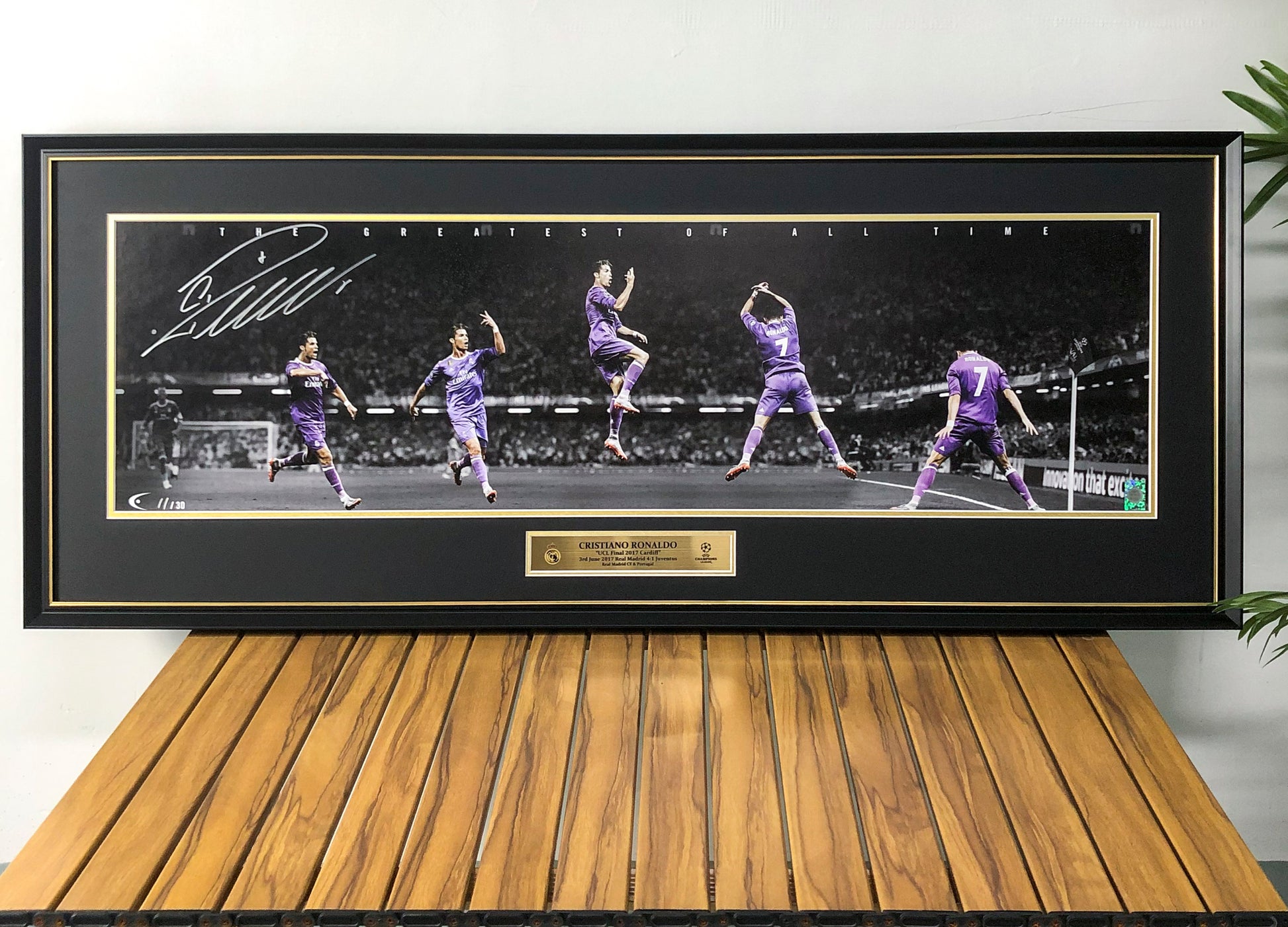Cristiano Ronaldo Iconic Goal Panoramic Signed Memorabilia
