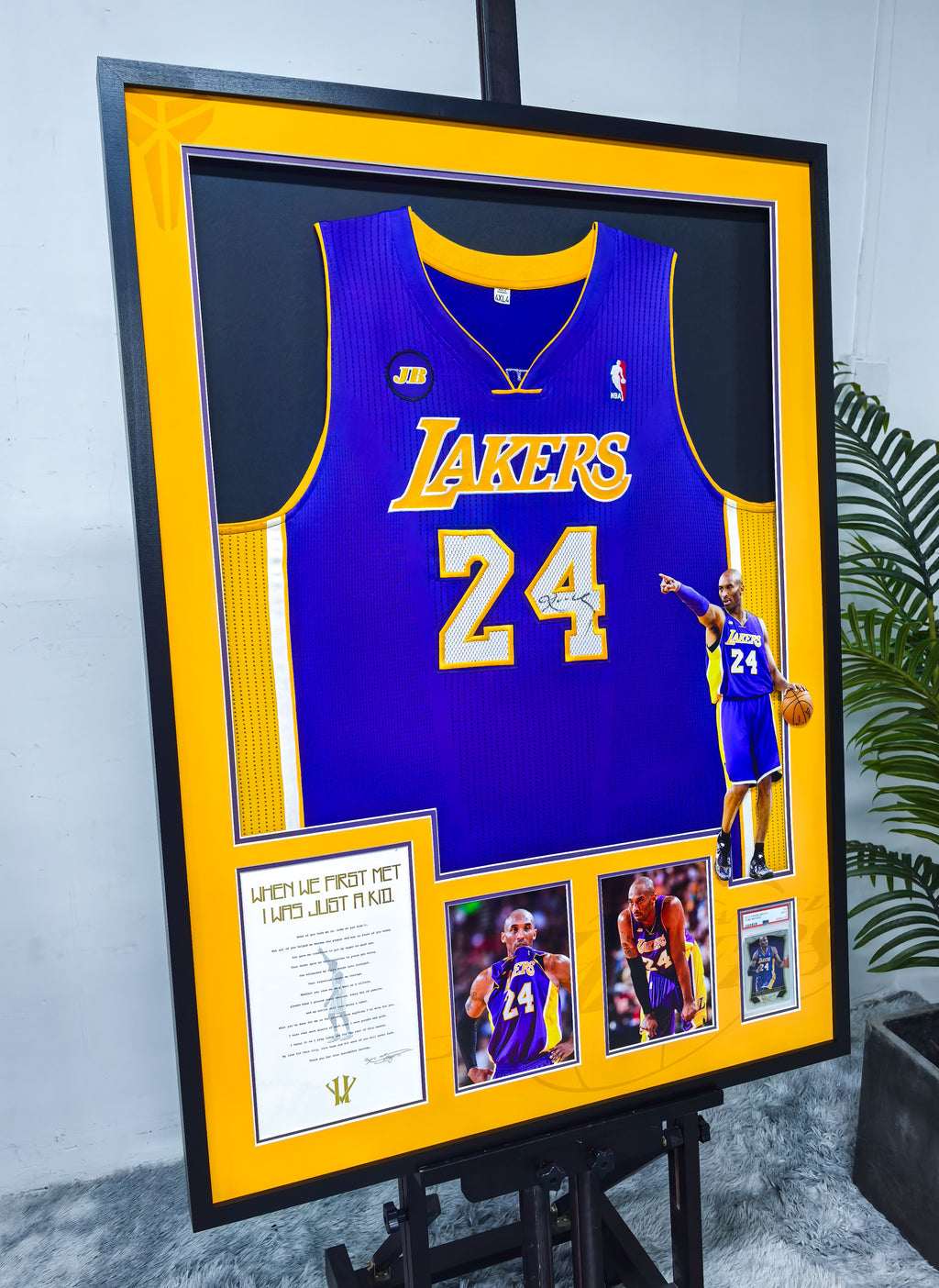 Kobe Bean Bryant Los Angeles Lakers Jersey Custom Framing