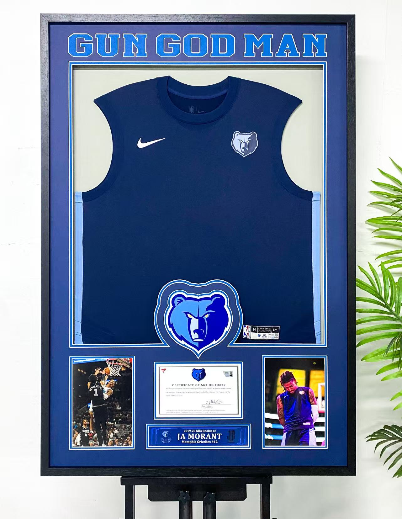 Ja Morant Memphis Grizzlies Autographed Custom Framed Jersey