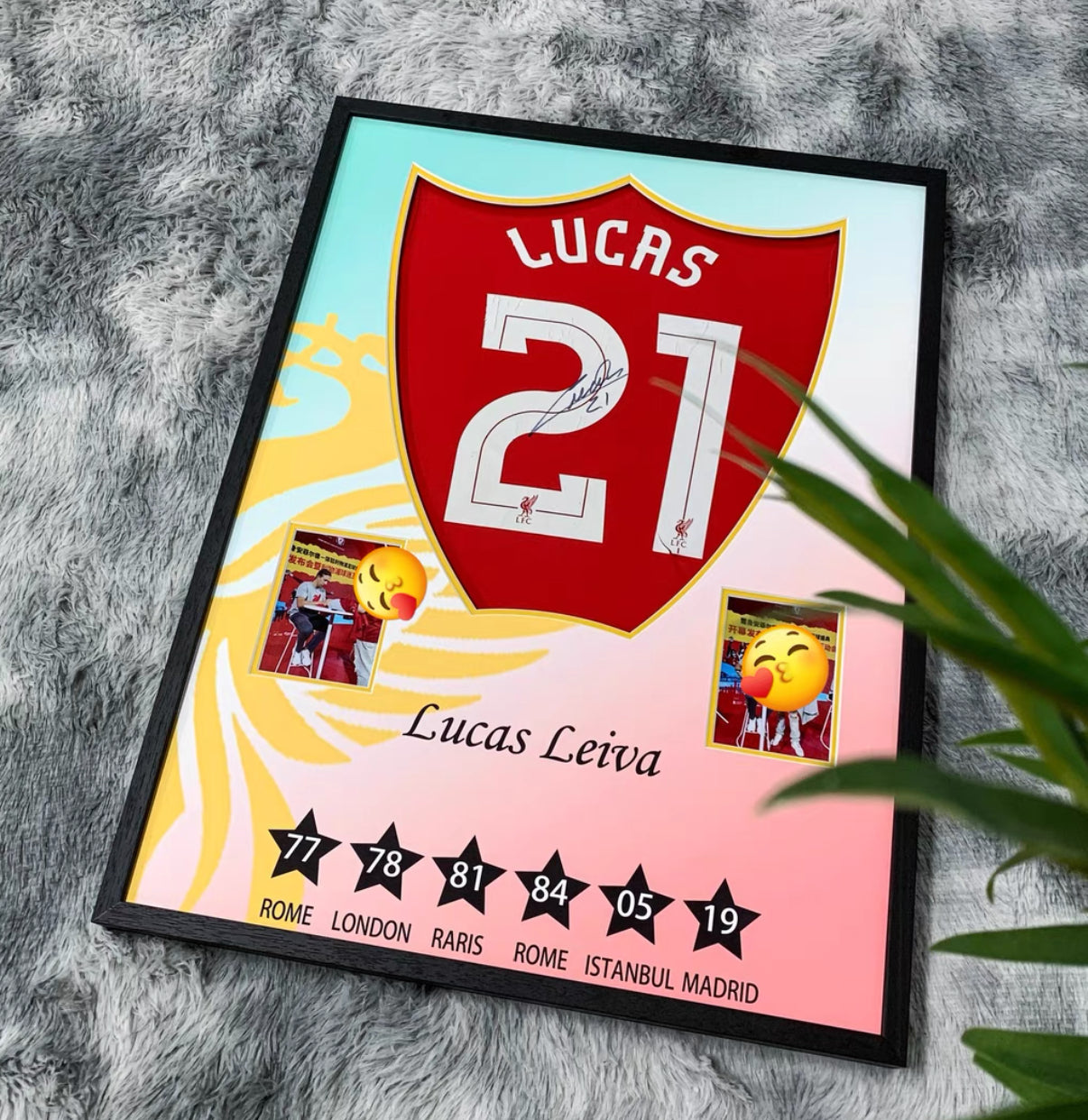 Lucas Leiva Liverpool FC Jersey – Autographed Custom Framing