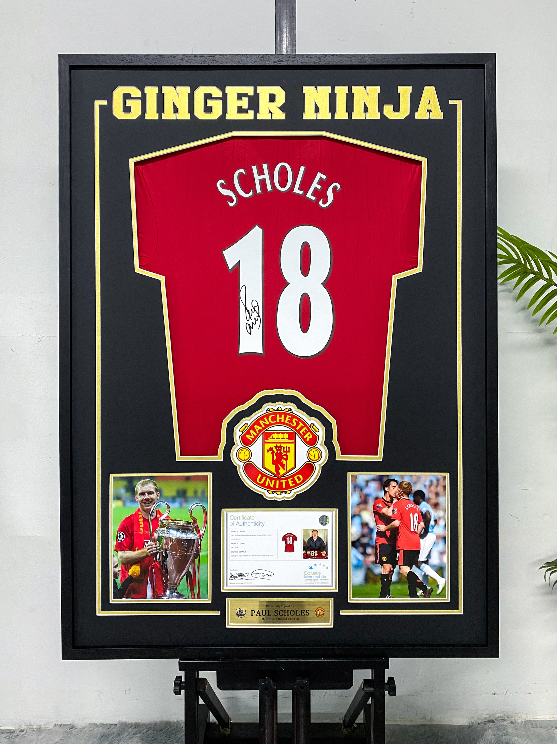 Paul Scholes Manchester United Jersey Custom Framing