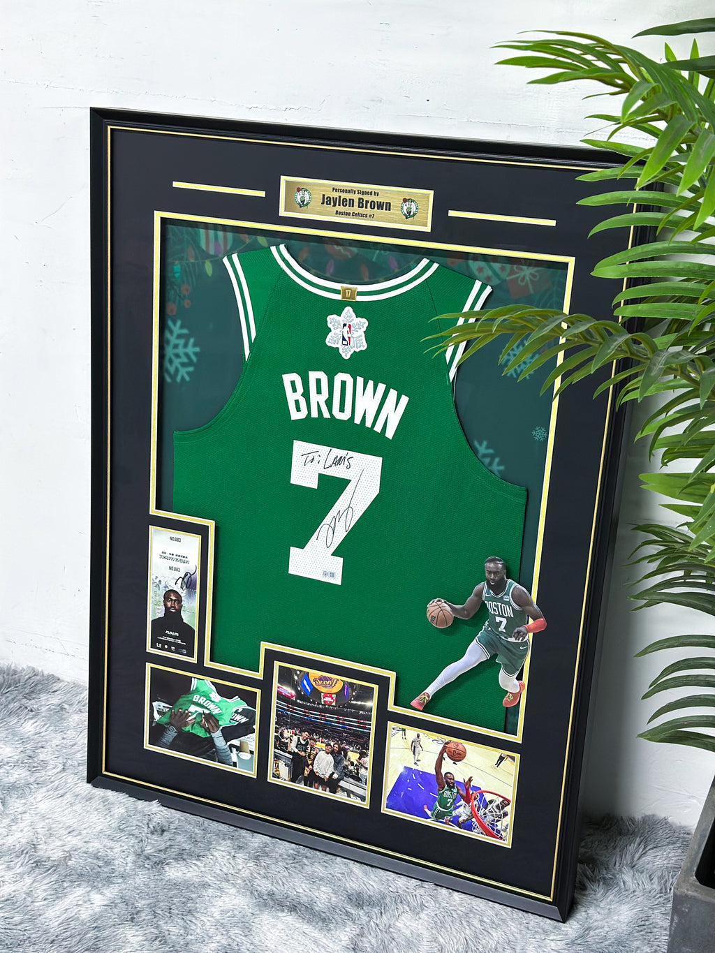 Jaylen Brown Boston Celtics Autographed Jersey Framed