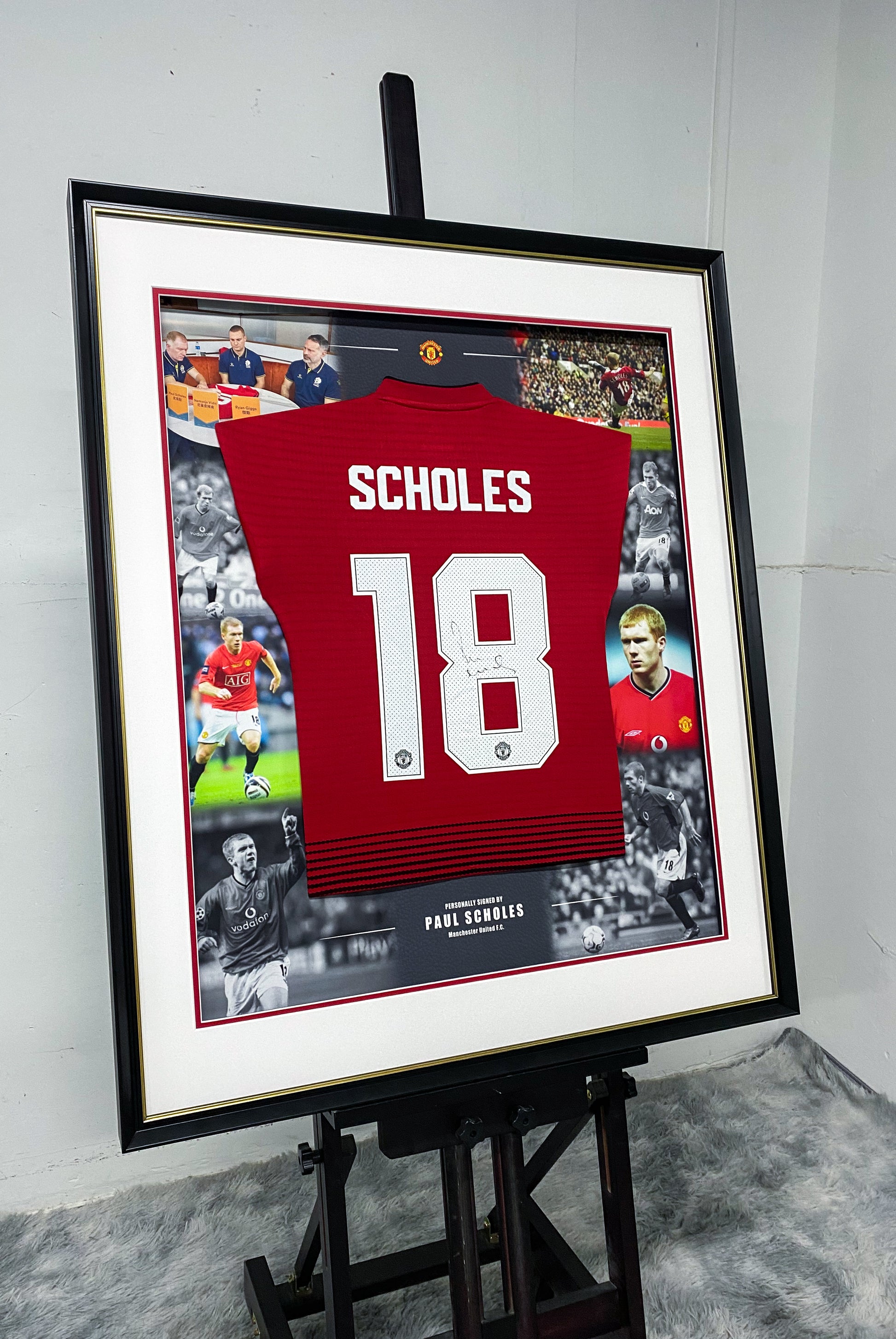 Paul Scholes Manchester United F.C. Jersey Custom Framing