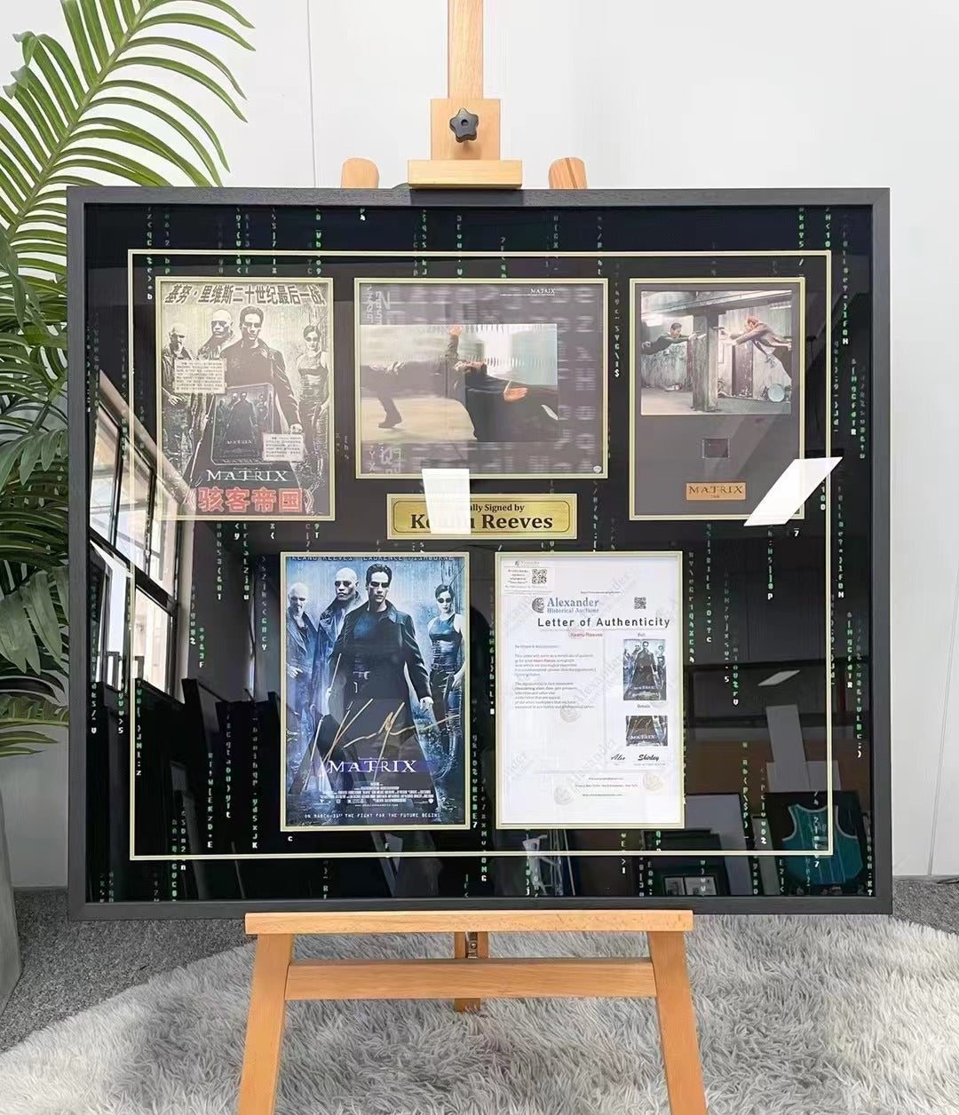 Keanu Reeves The Matrix Signed Movie Poster Framing