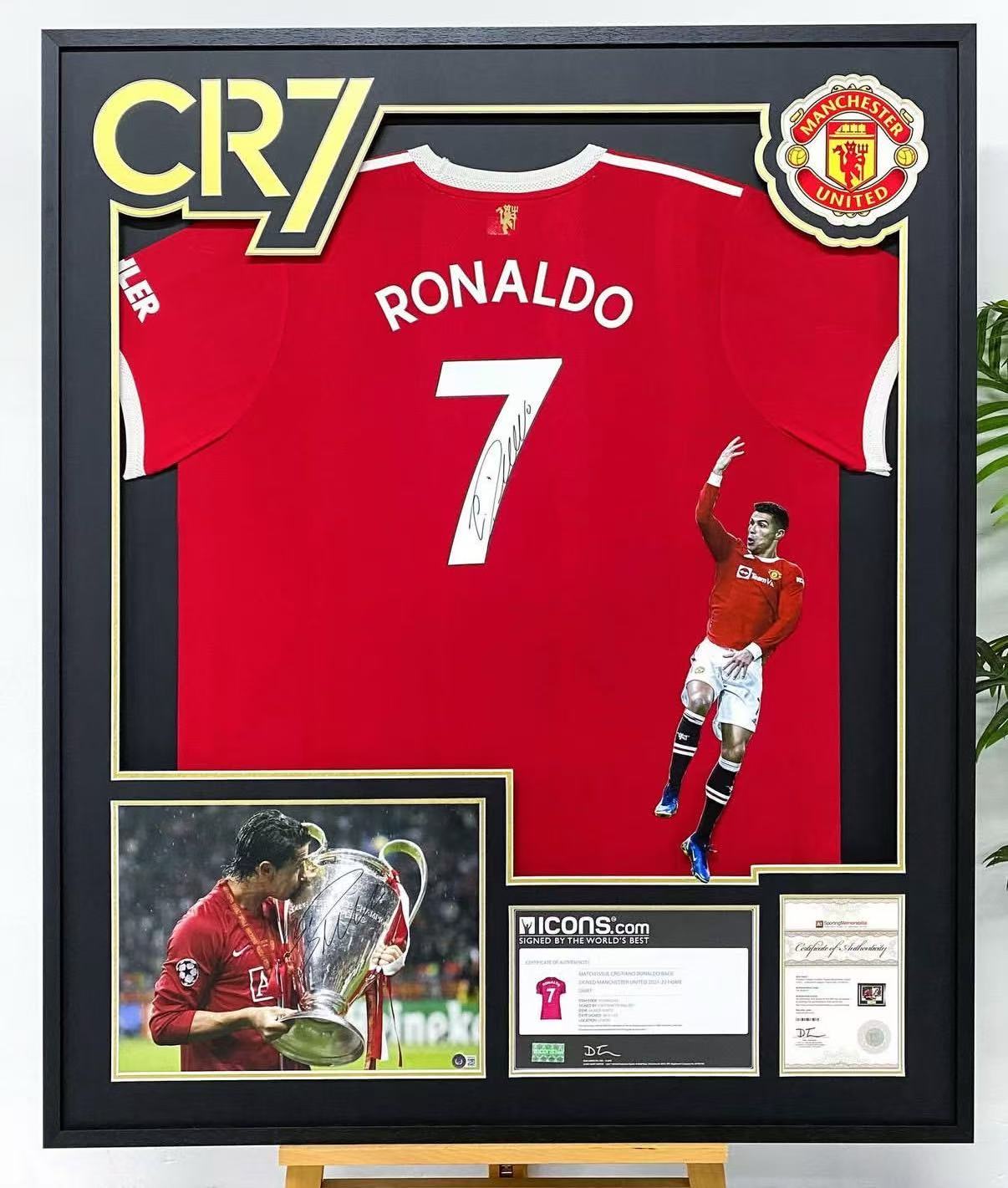 Cristiano Ronaldo Manchester United Jersey – Autographed Custom Framing